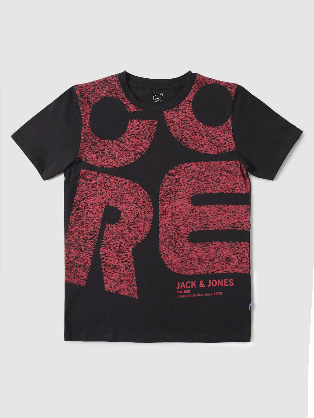 Boys Black CORE Logo Print Crew Neck T-shirt - 128/8Y