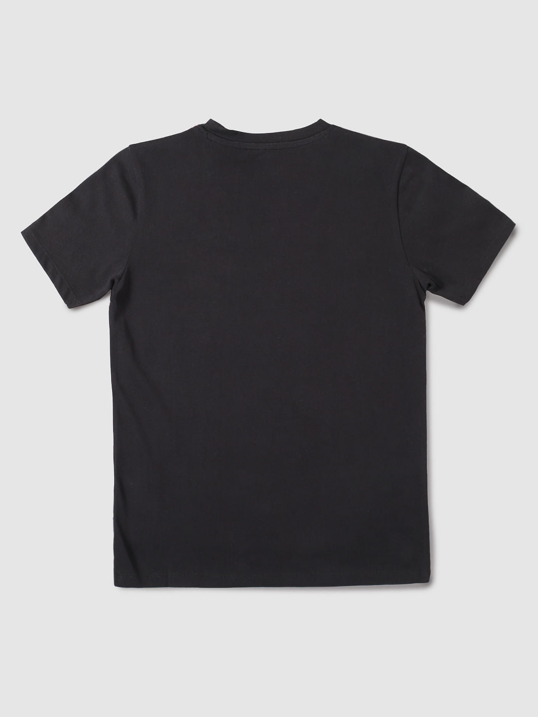 Boys Black CORE Logo Print Crew Neck T-shirt