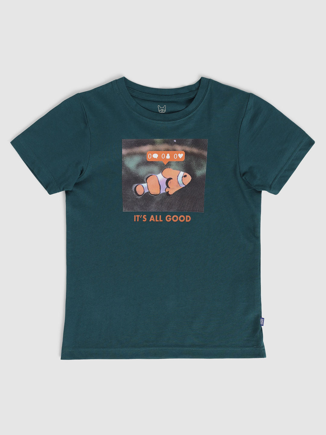 Boys Green Graphic Print Crew Neck T-Shirt - 128/8Y