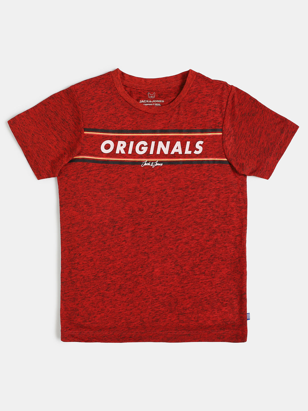 Boys Red Logo Print Crew Neck T-shirt - 128/8Y
