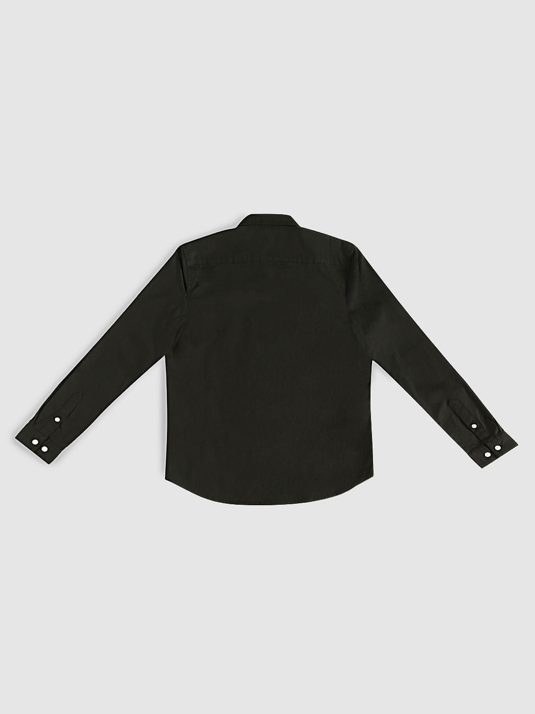 Boys Black Printed Shirt