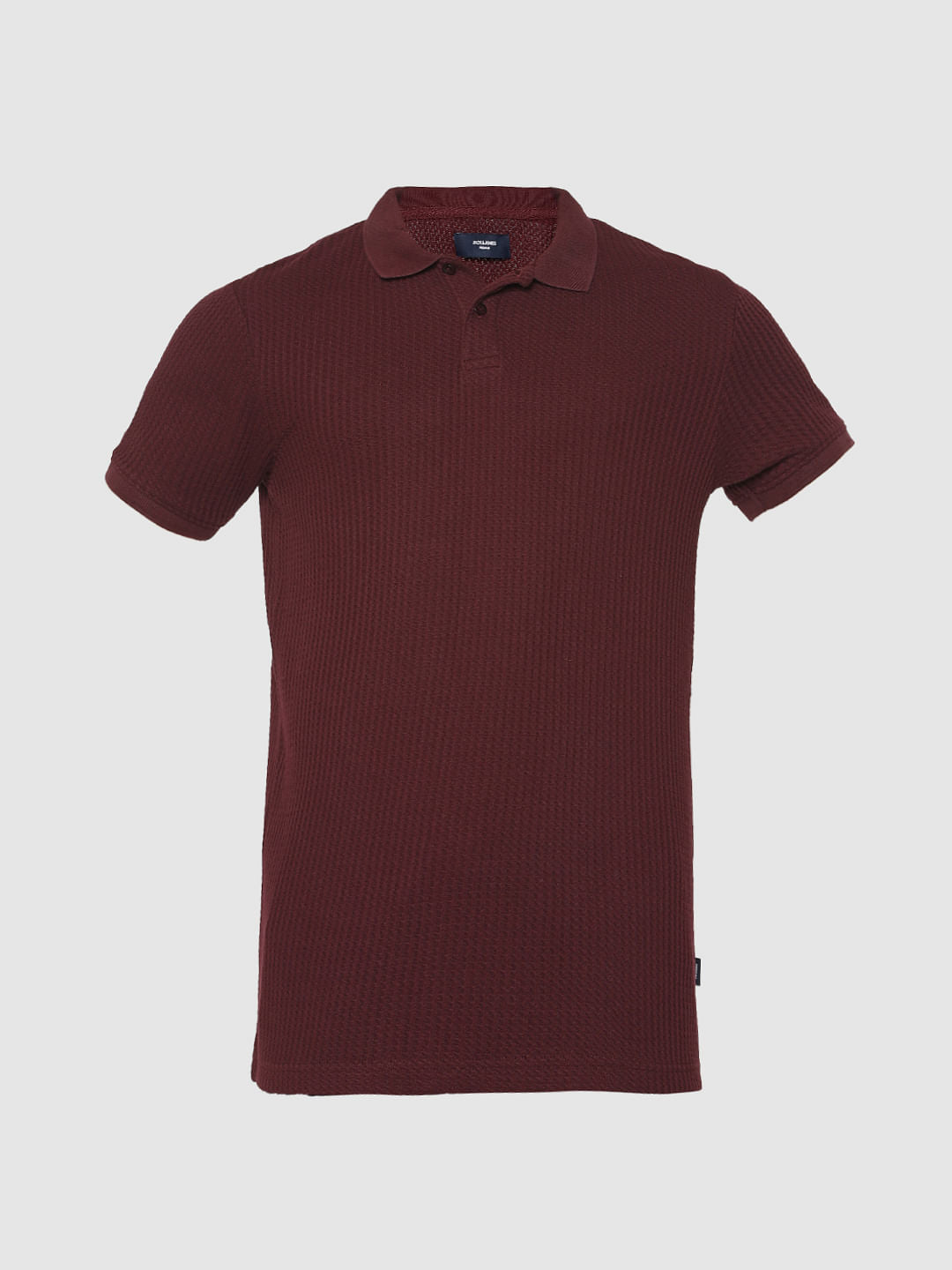 Burgundy Polo Neck T-Shirt