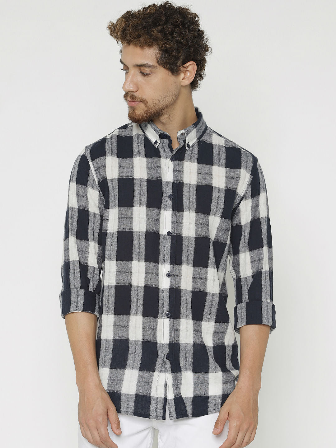 Blue Checks Full Sleeves Shirt