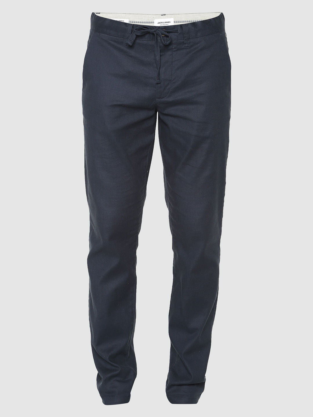 Navy Blue Slim Fit Pants