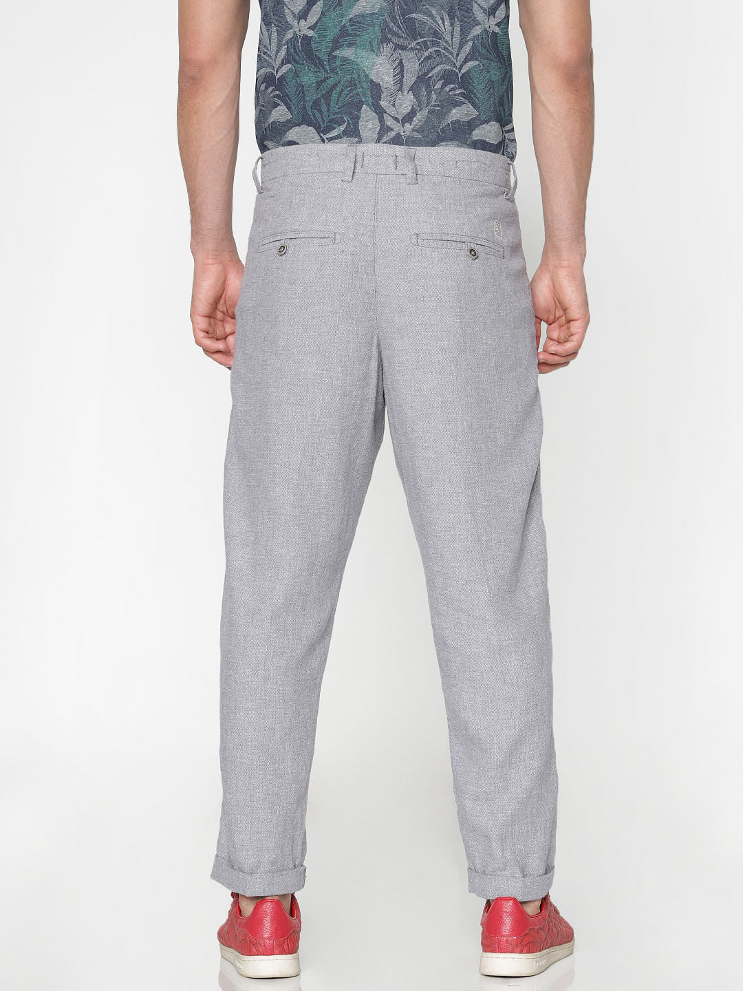Grey Regular Fit Pants