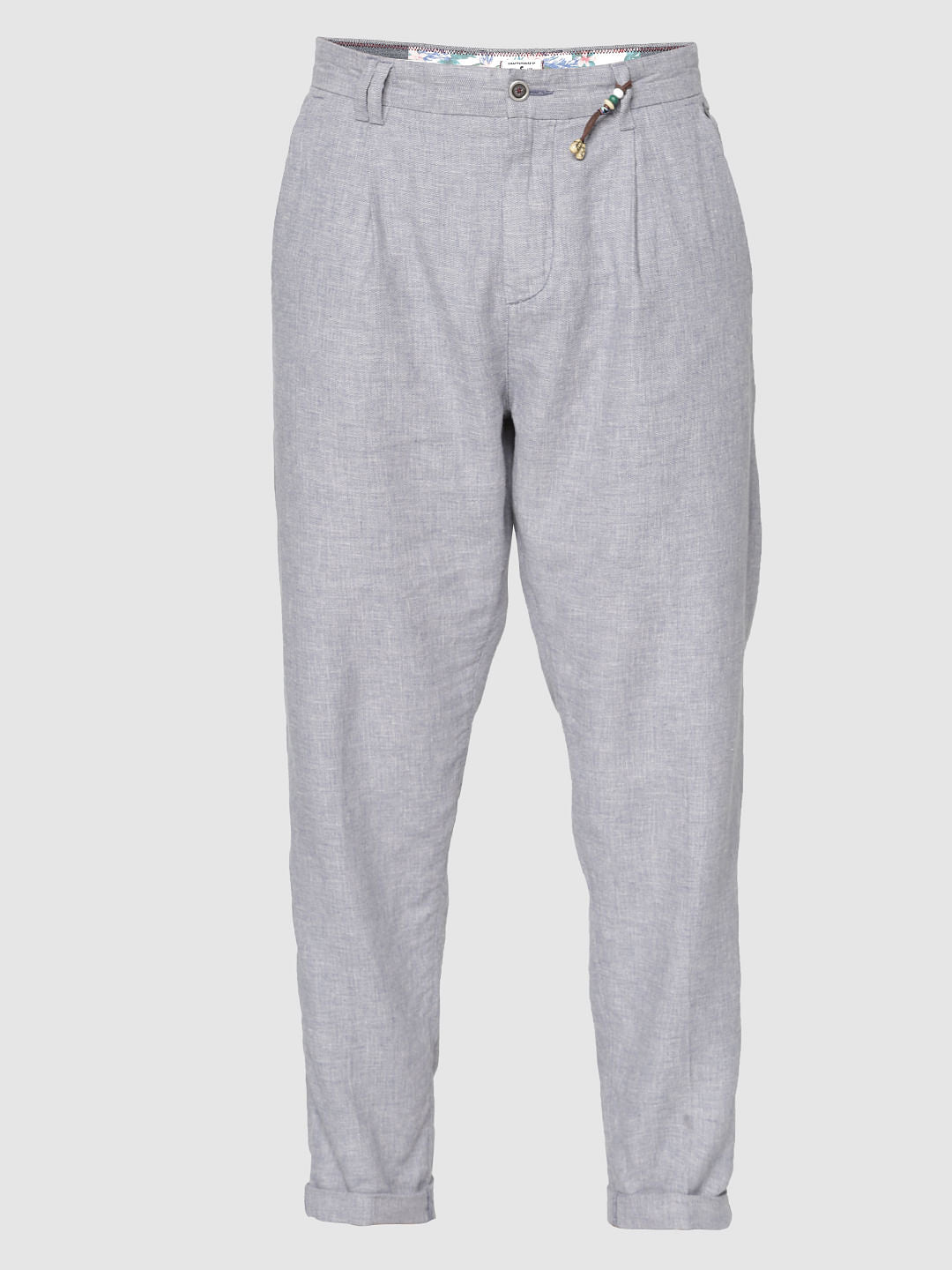 Grey Regular Fit Pants