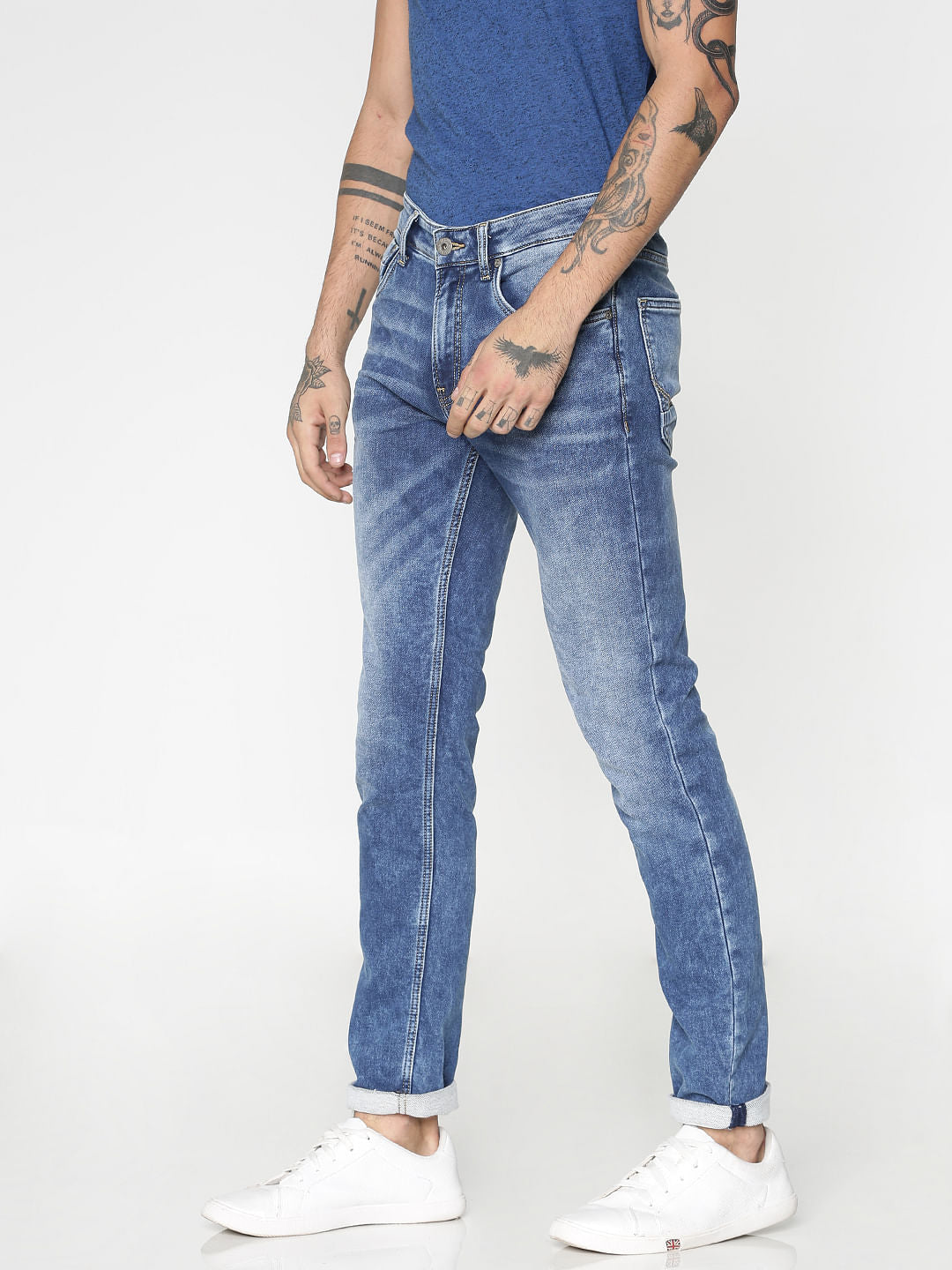 Blue Washed Ben Skinny Fit Jeans