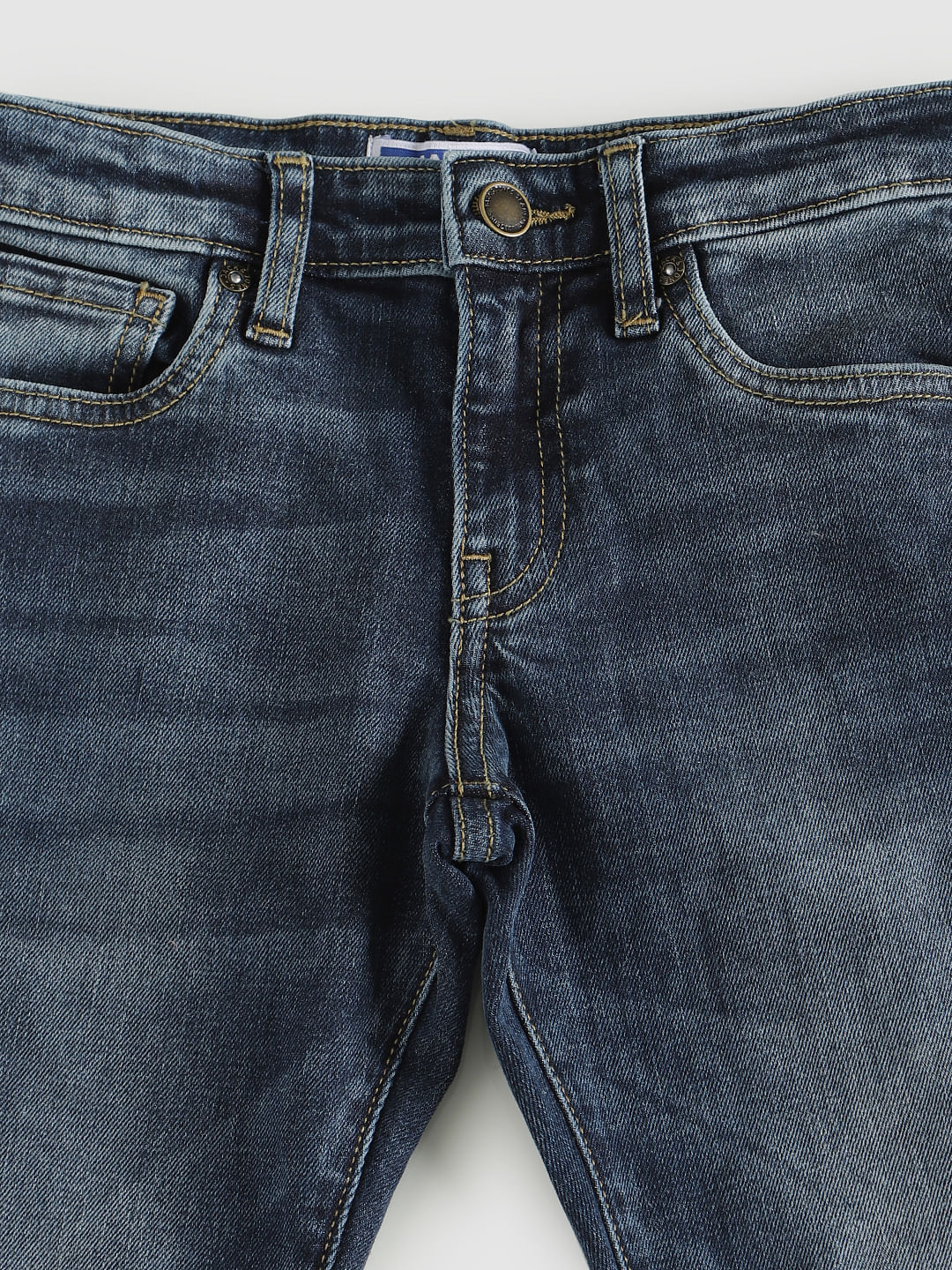 Boys Blue Mid Rise Ben Skinny Fit Jeans