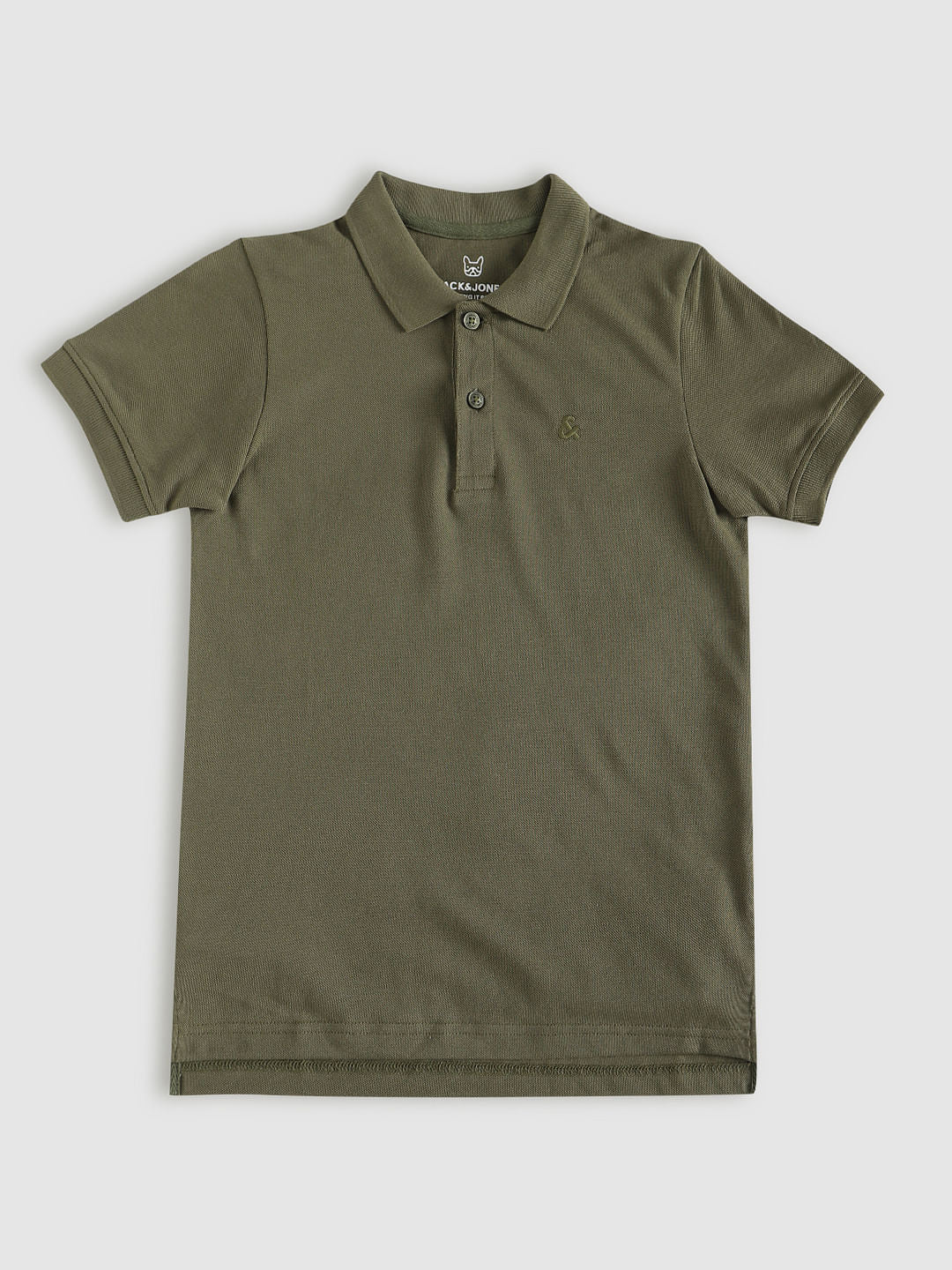 Boys Green Polo Neck T-Shirt