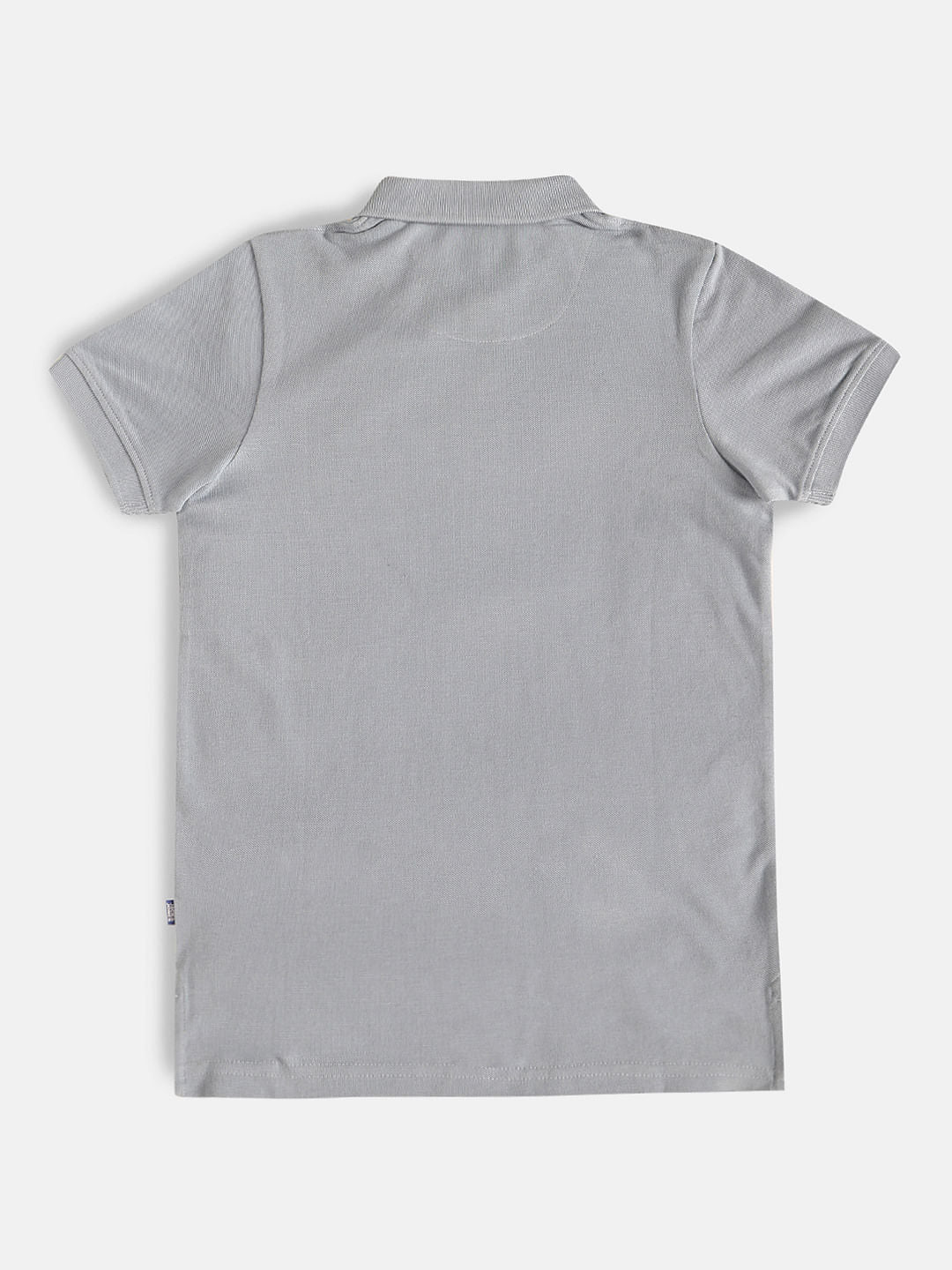 Boys Grey Polo Neck T-shirt