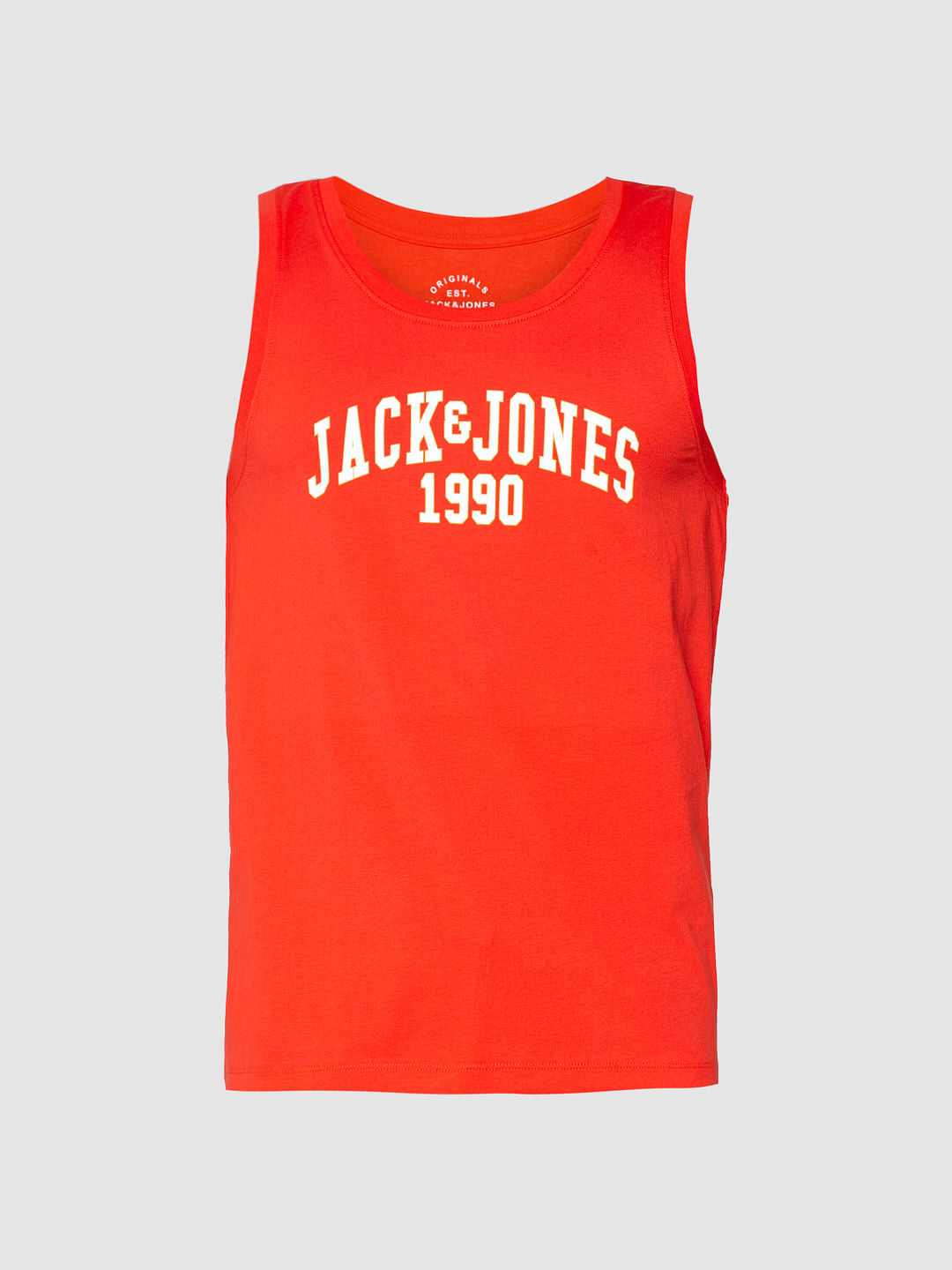 Red Text Print Vest