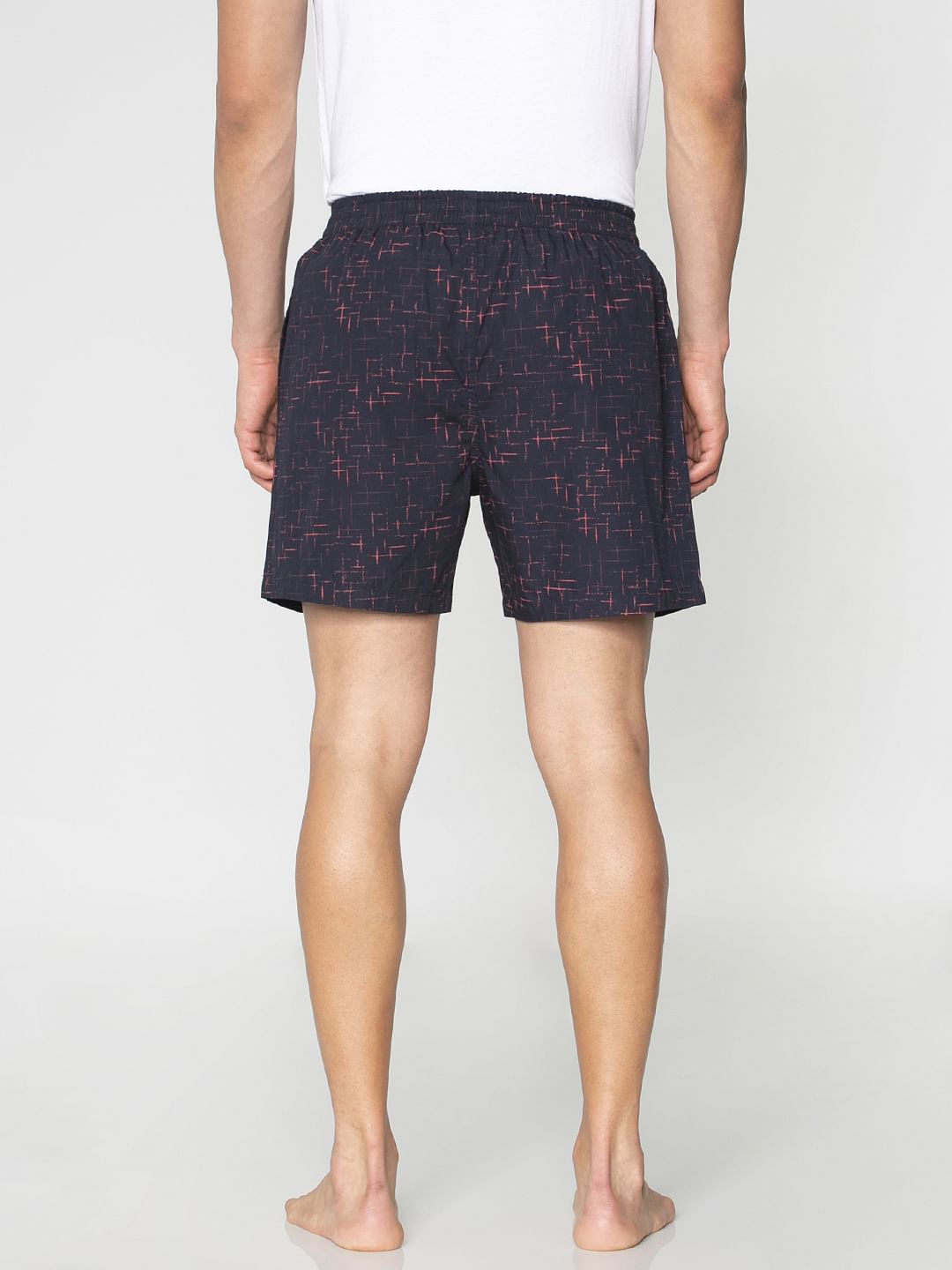 Navy Blue Printed Boxers