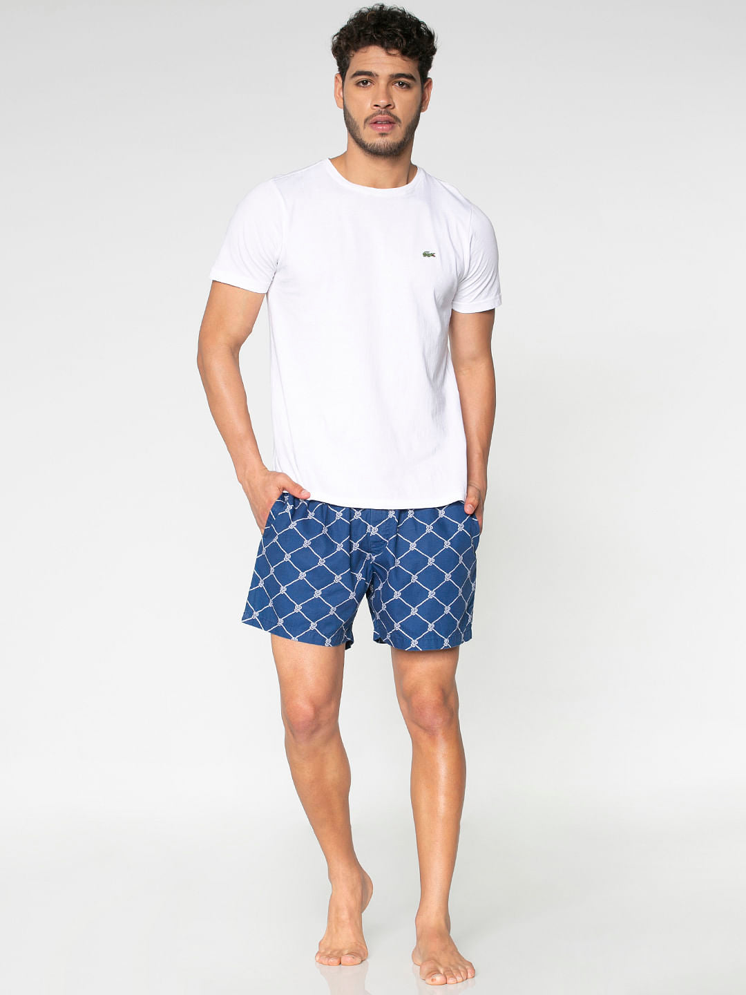 Blue All Over Knot Print Boxers