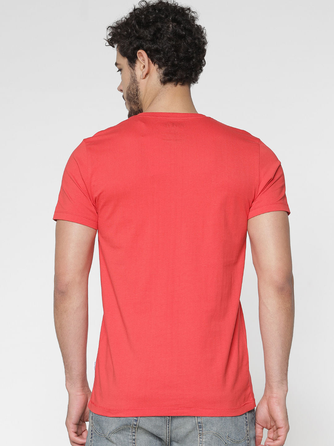 X Popeye Red Graphic Print Slim Fit Crew Neck T-Shirt
