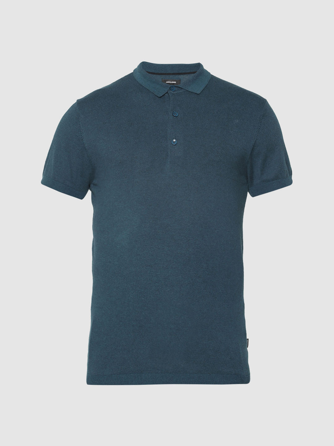 Teal Polo Neck T-Shirt