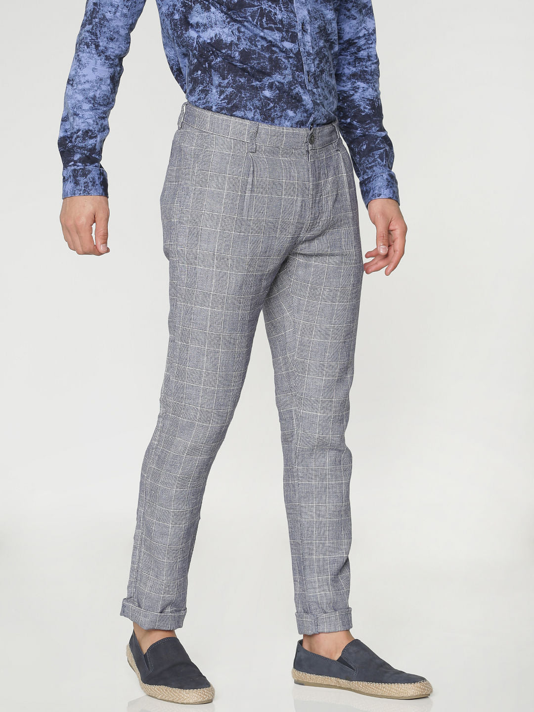 Grey Checks Pants