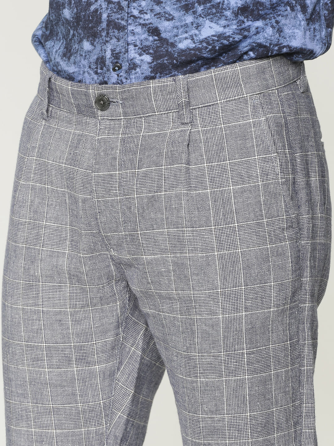 Grey Checks Pants