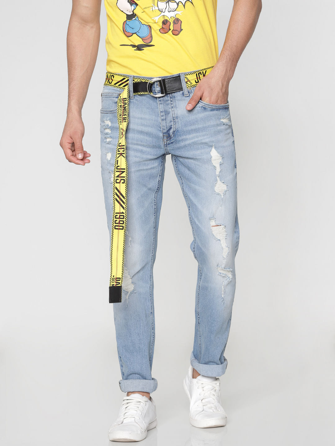 Light Blue Ripped Tim Anti Fit Jeans - 28/30