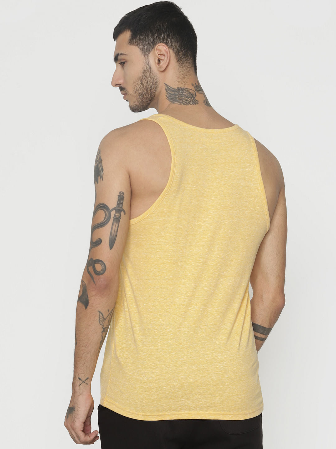 Yellow Logo Print Vest