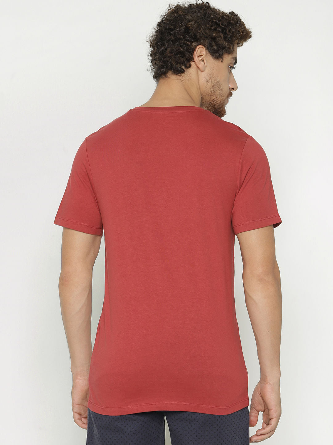 Red Graphic Print Crew Neck T-Shirt