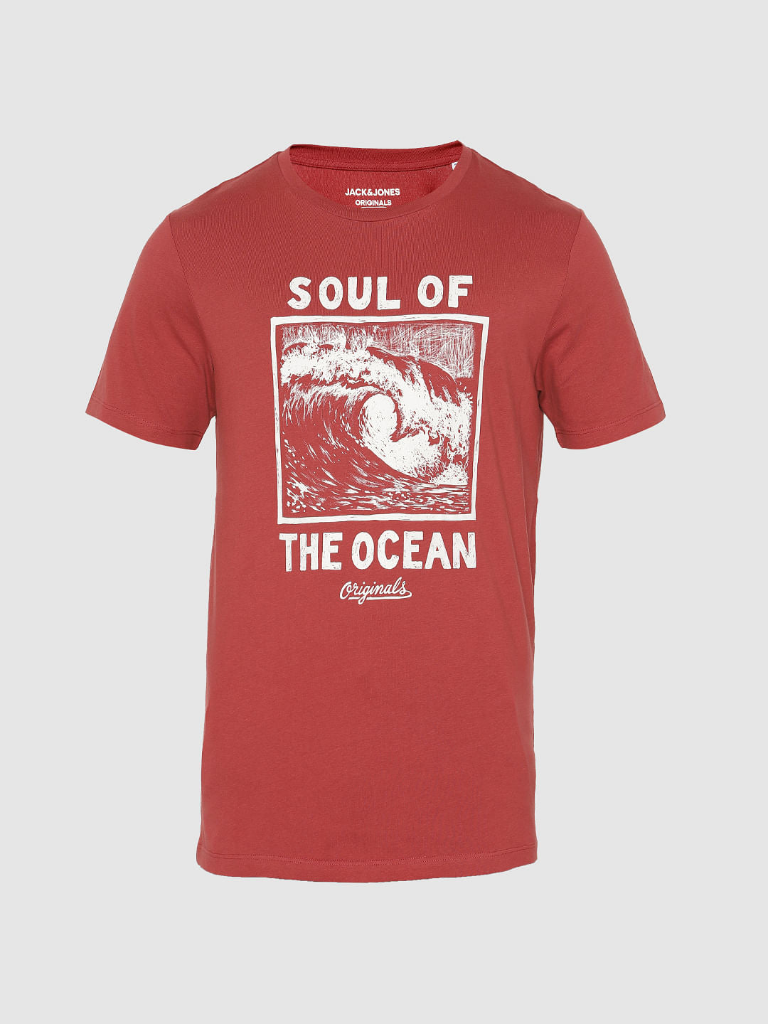 Red Graphic Print Crew Neck T-Shirt