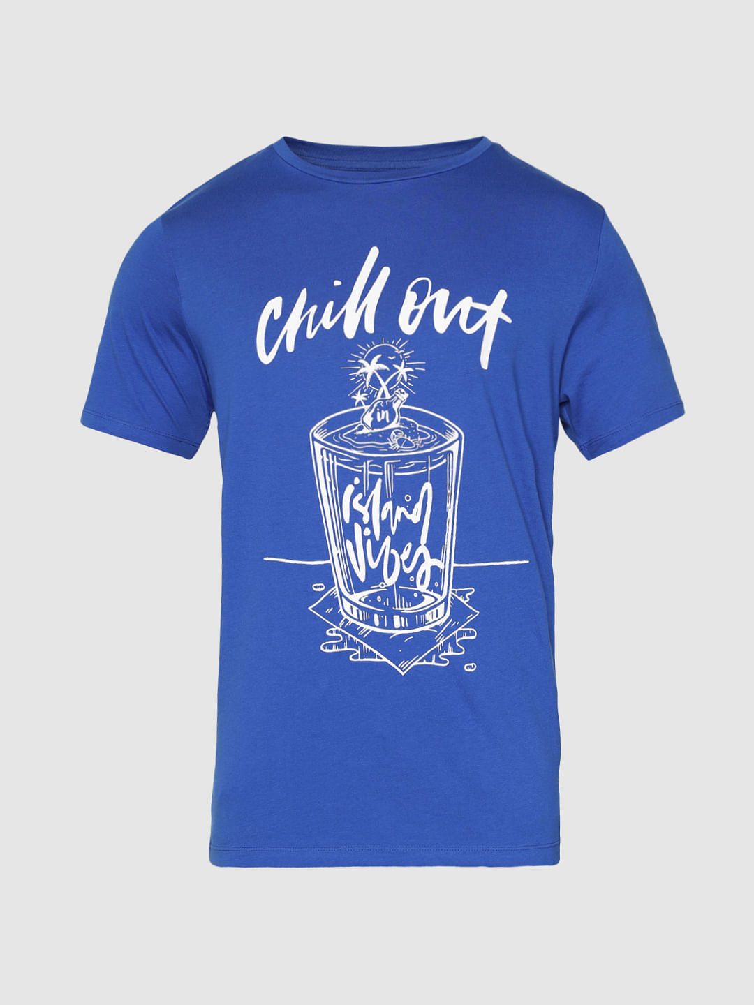 Blue Chill Out Crew Neck T-Shirt
