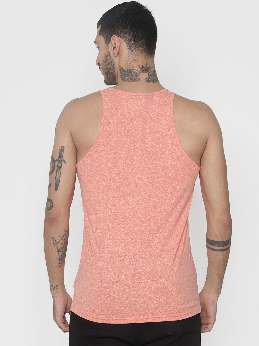 Orange Logo Print Vest