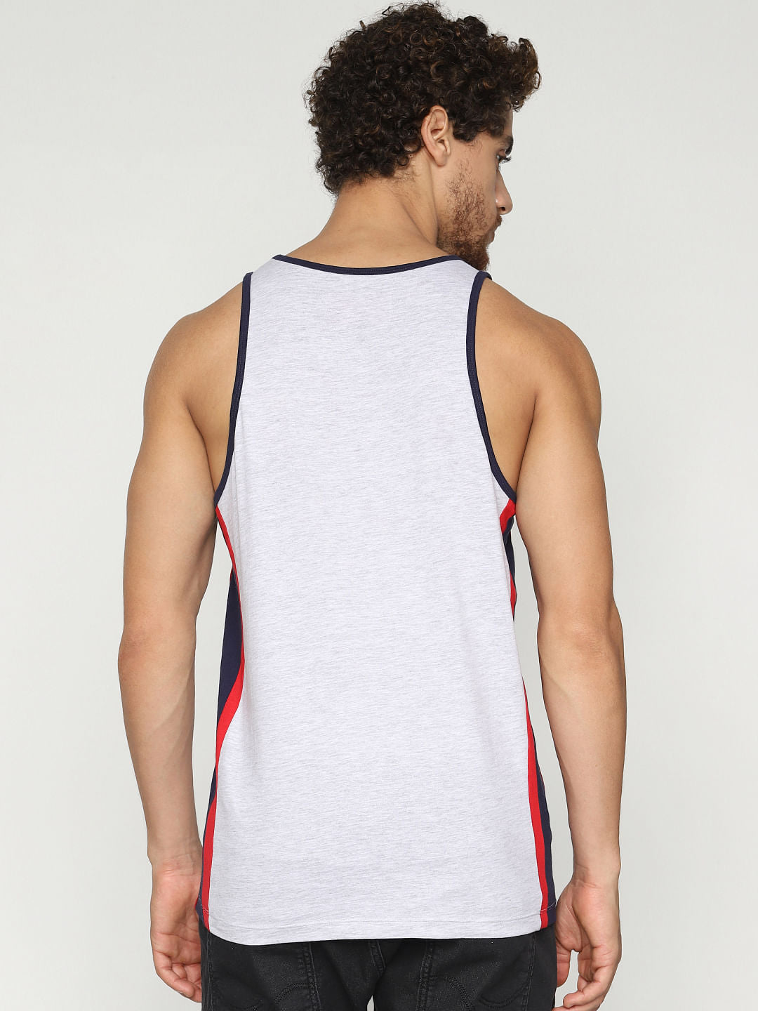 White Text Print Fashion Vest