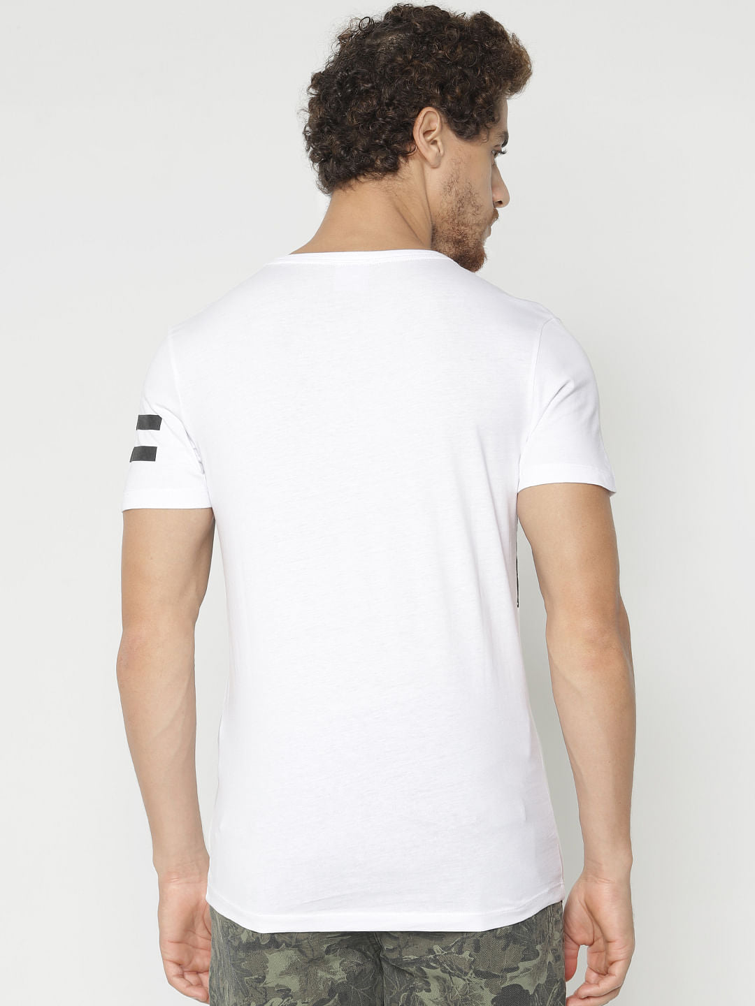 White Graphic Print Crew Neck T-Shirt