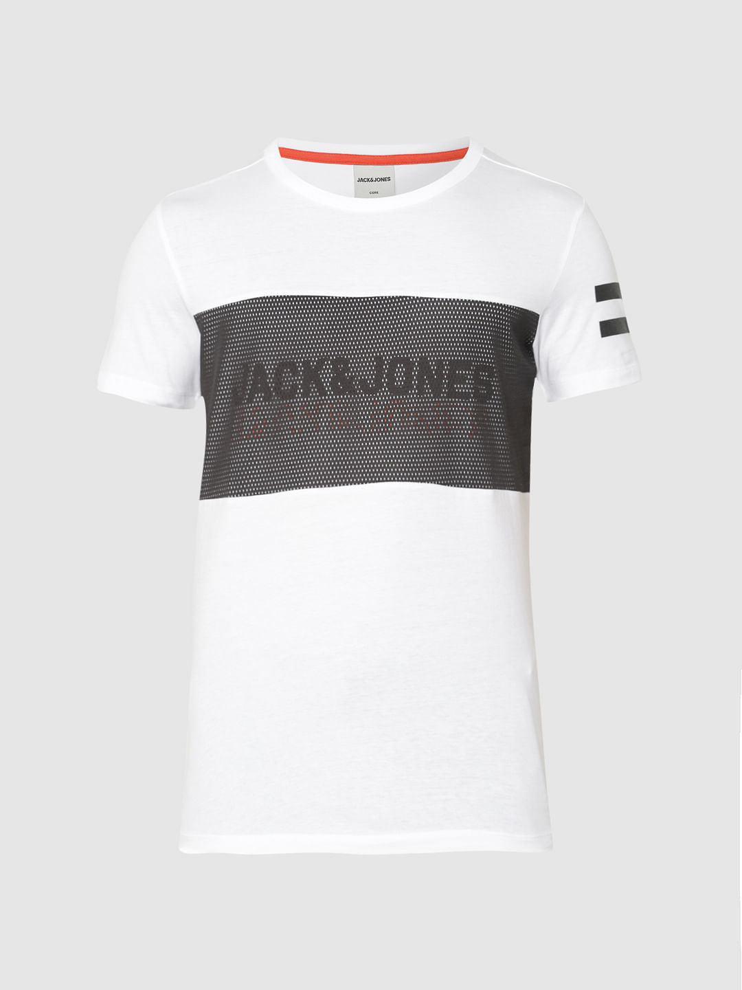 White Graphic Print Crew Neck T-Shirt