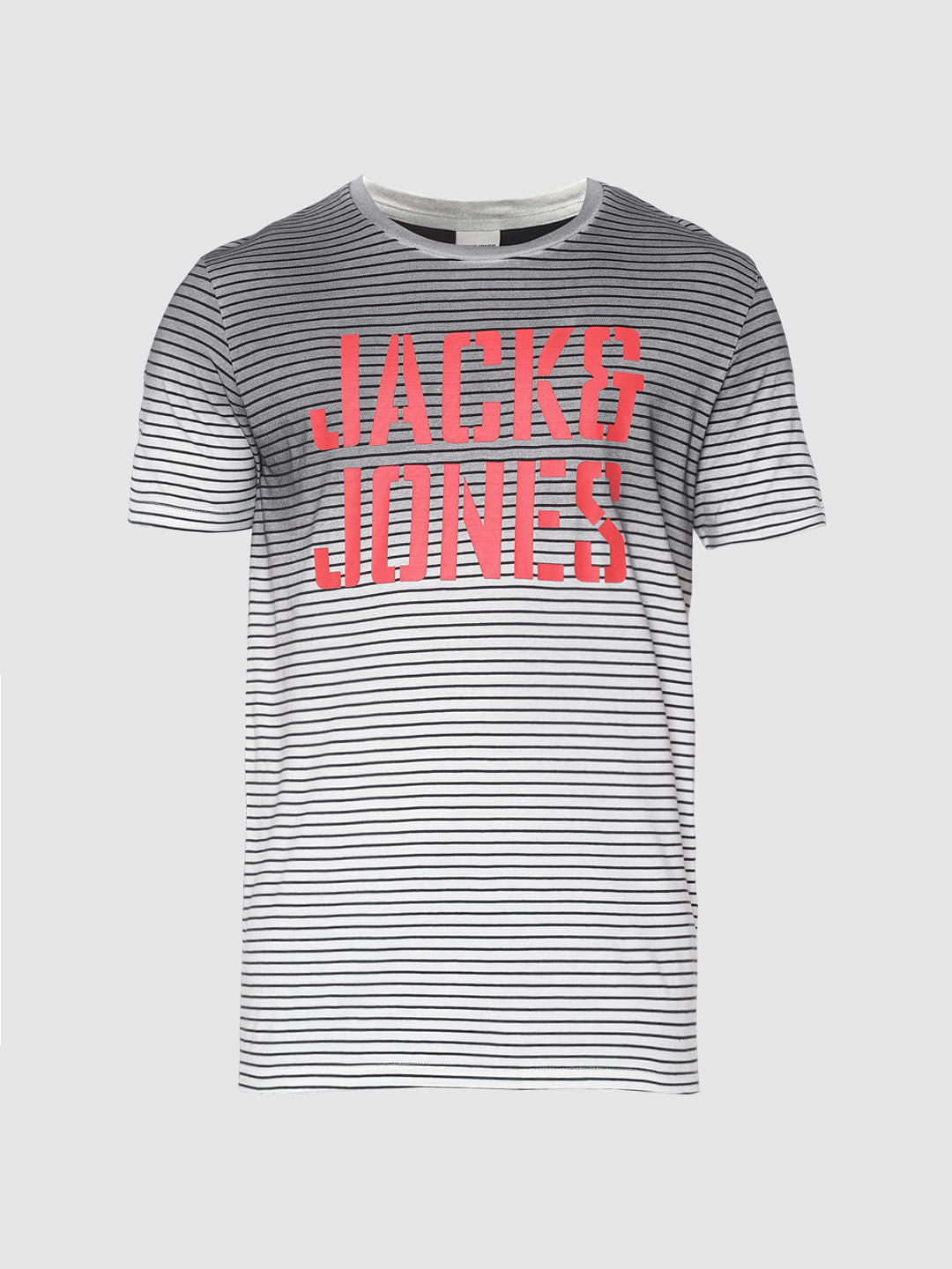 White Striped Crew Neck T-Shirt