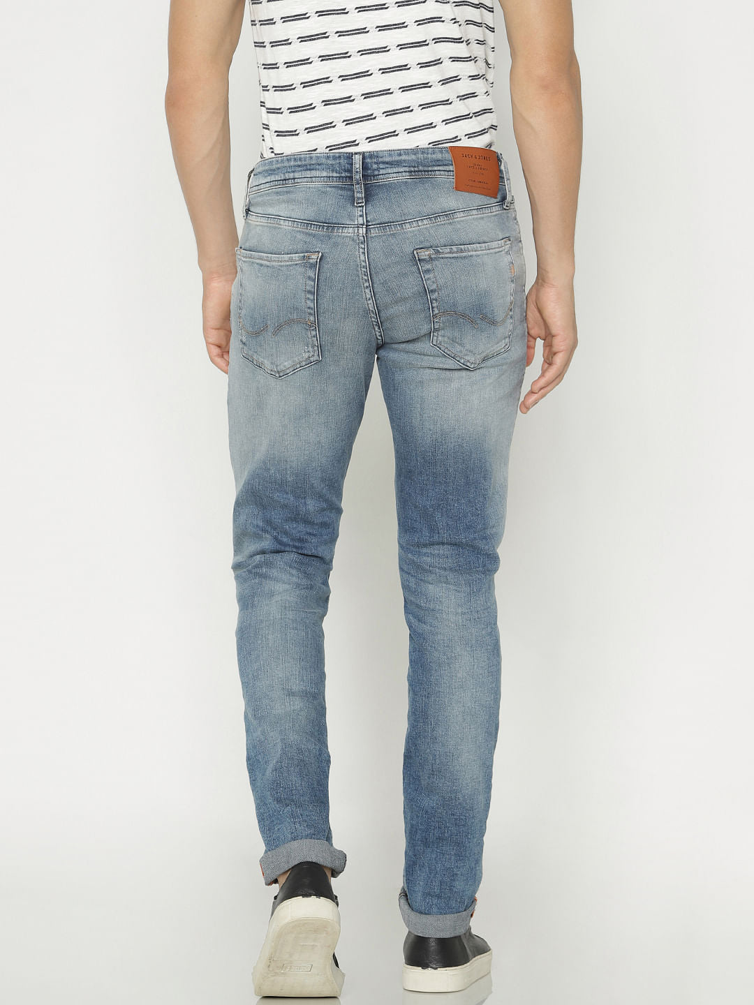 Blue Ripped Glenn Slim Fit Jeans