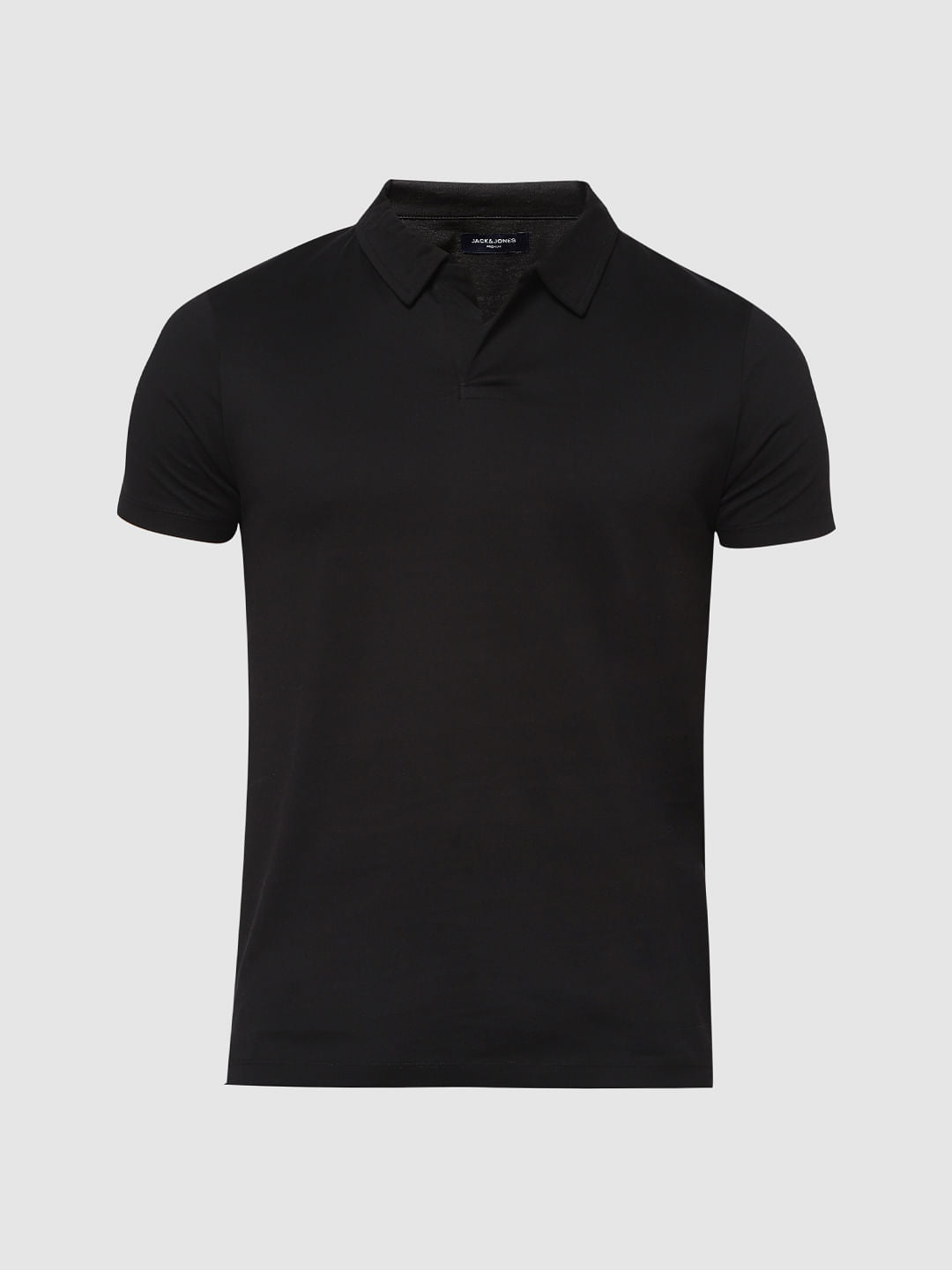 Black Polo Neck T-Shirt