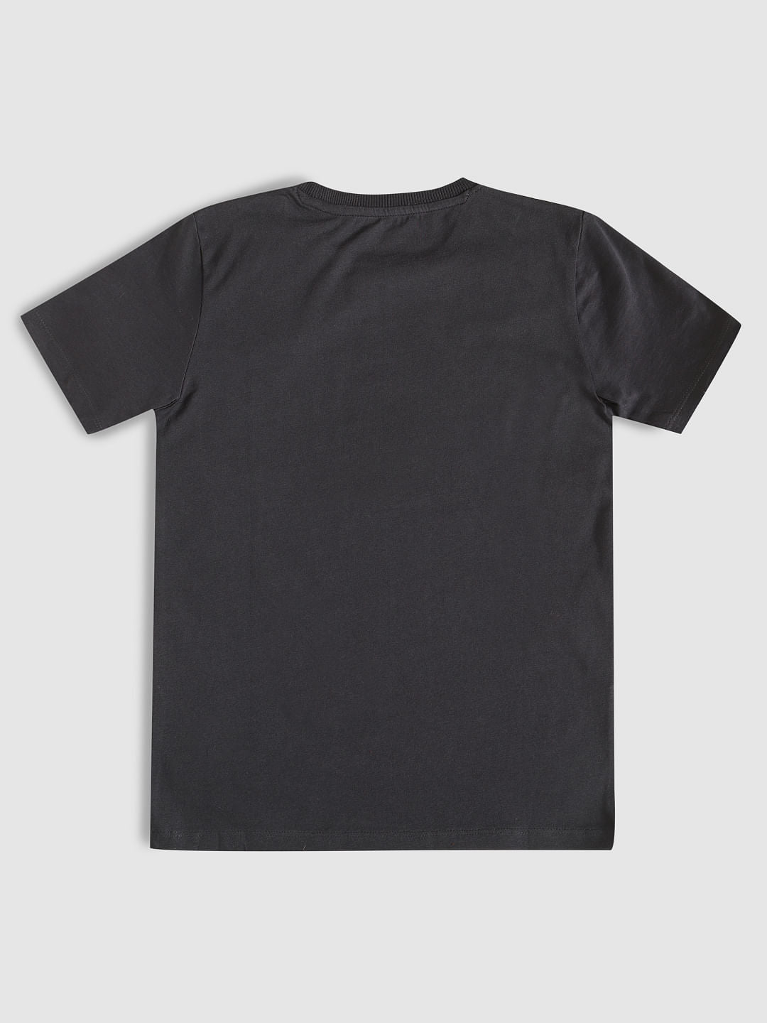 Blue Printed Crew Neck T-Shirt