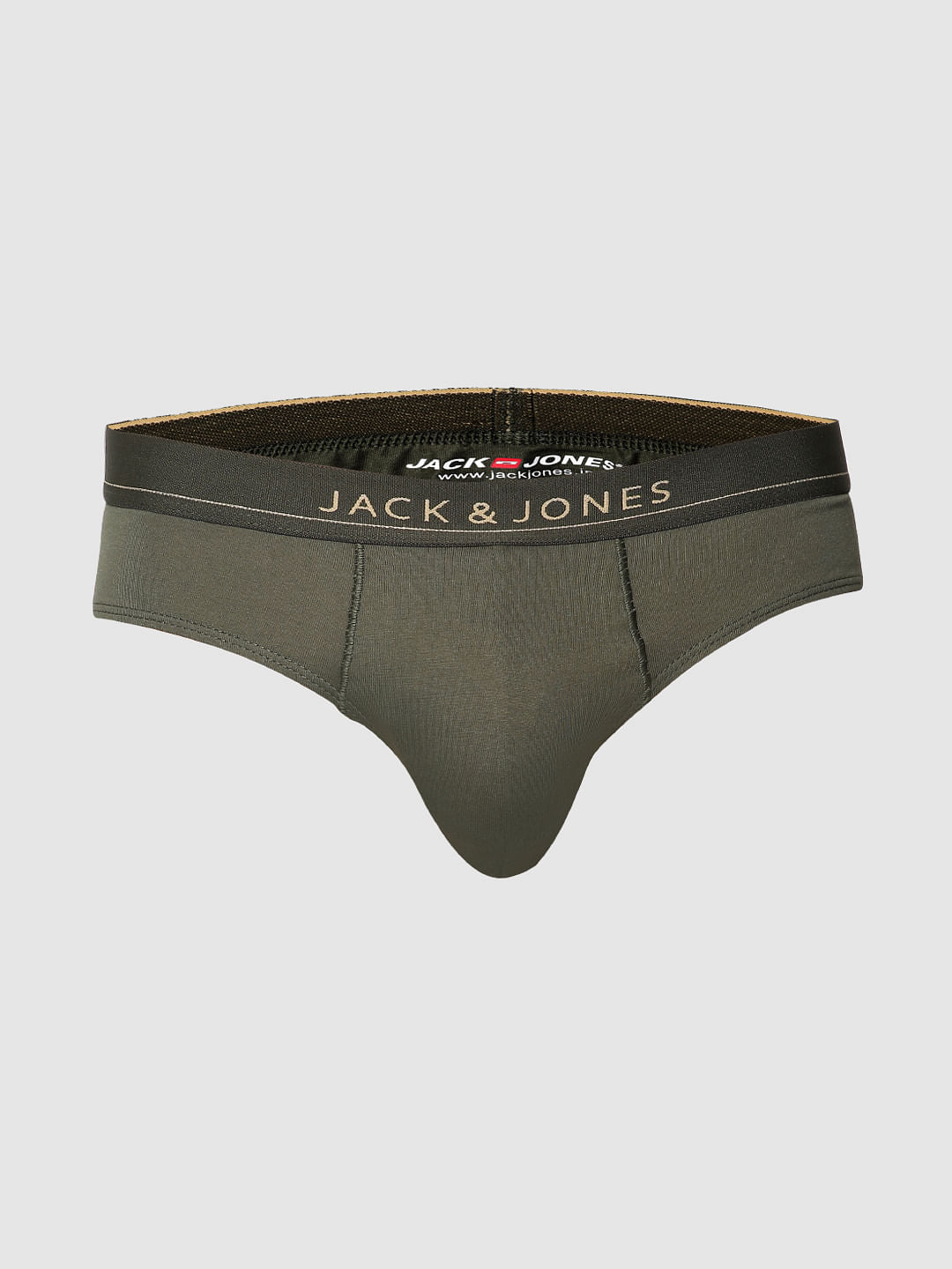 Green Logo Print Briefs