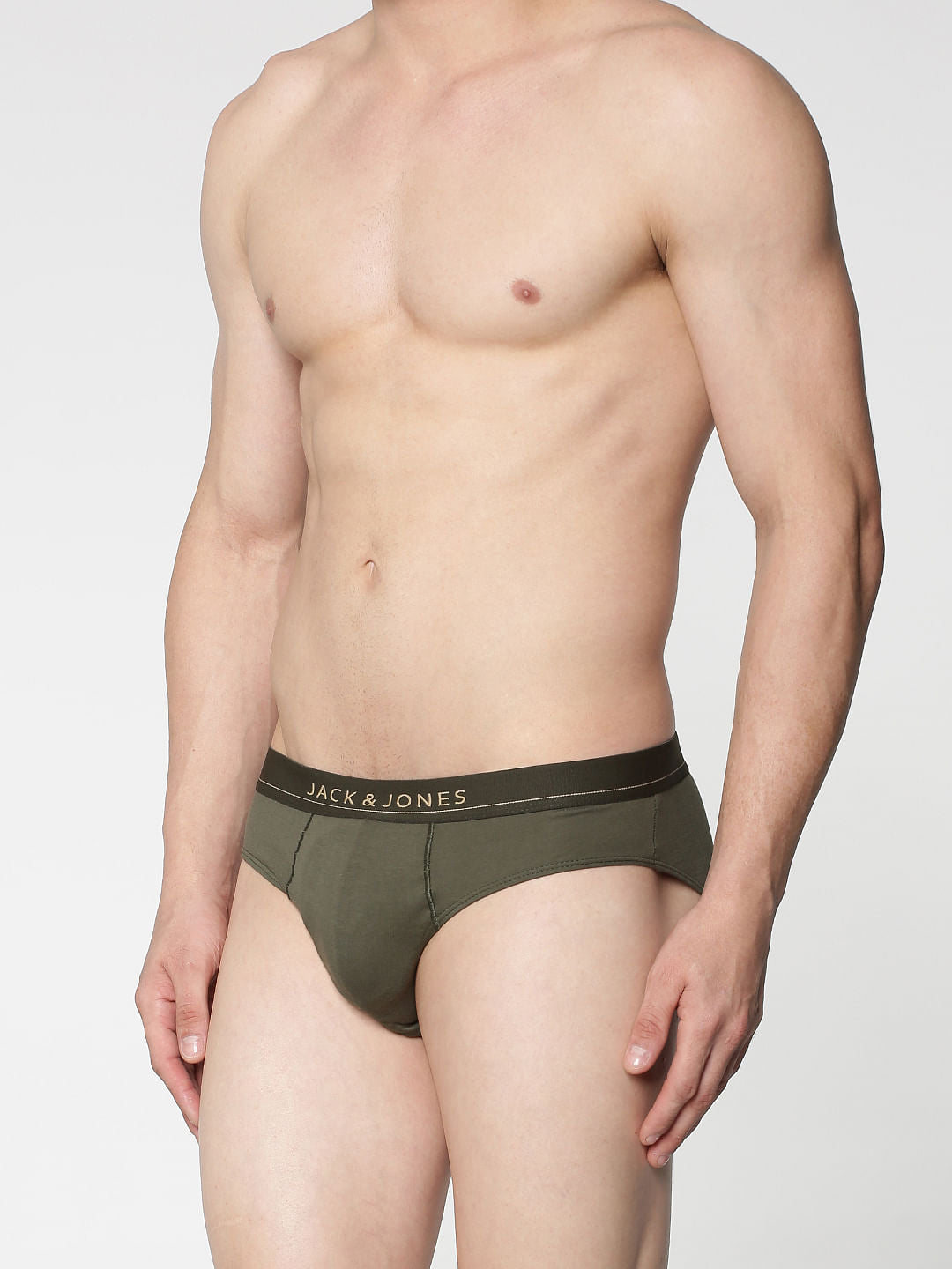 Green Logo Print Briefs