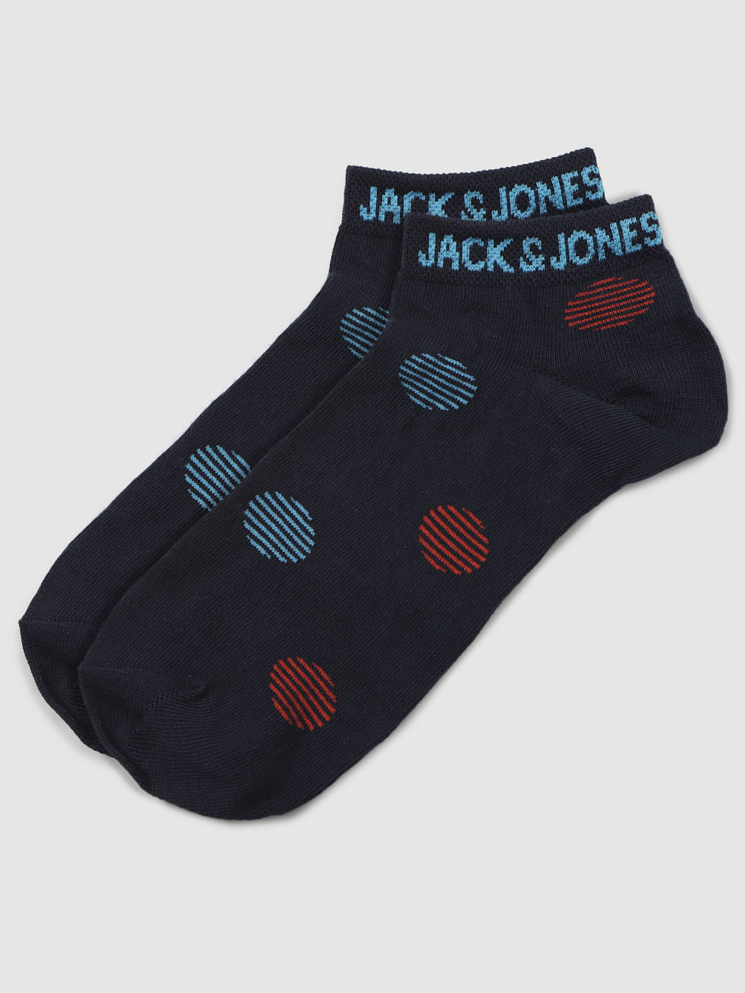 Red Printed Ankle Length Socks