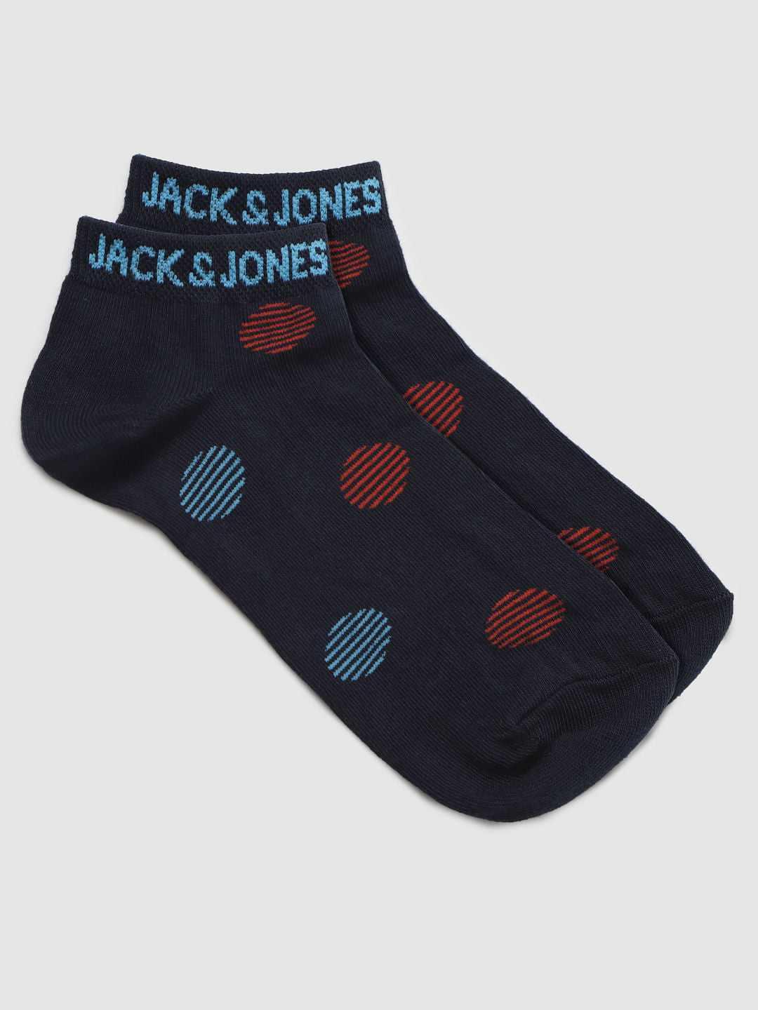Red Printed Ankle Length Socks