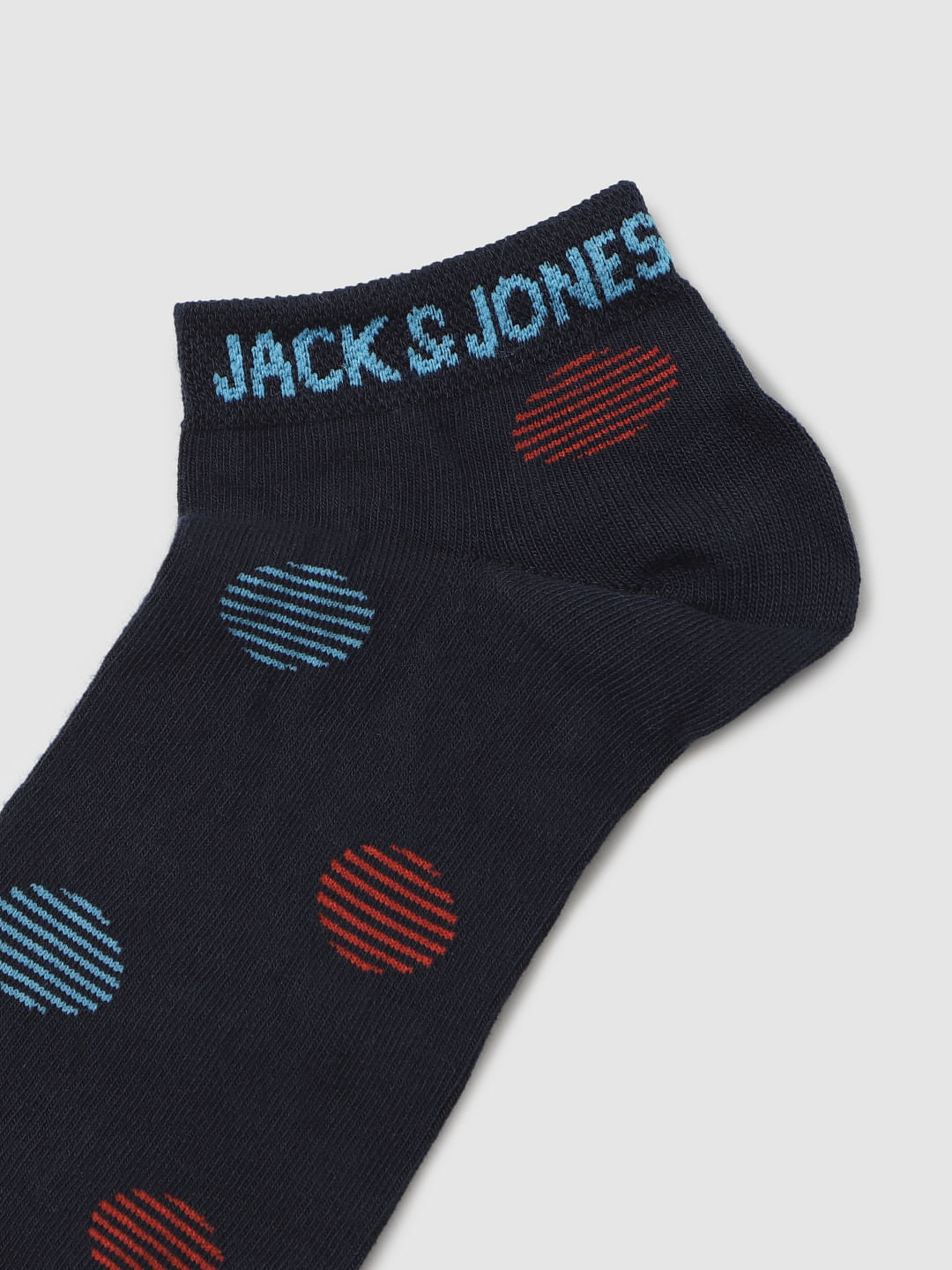 Red Printed Ankle Length Socks