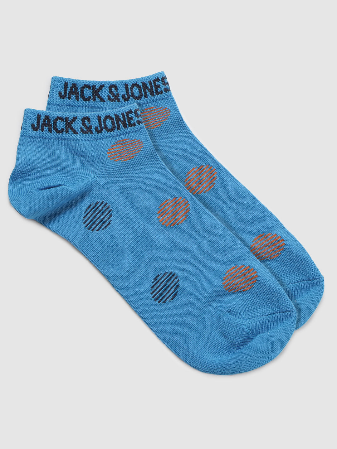 Red Printed Ankle Length Socks