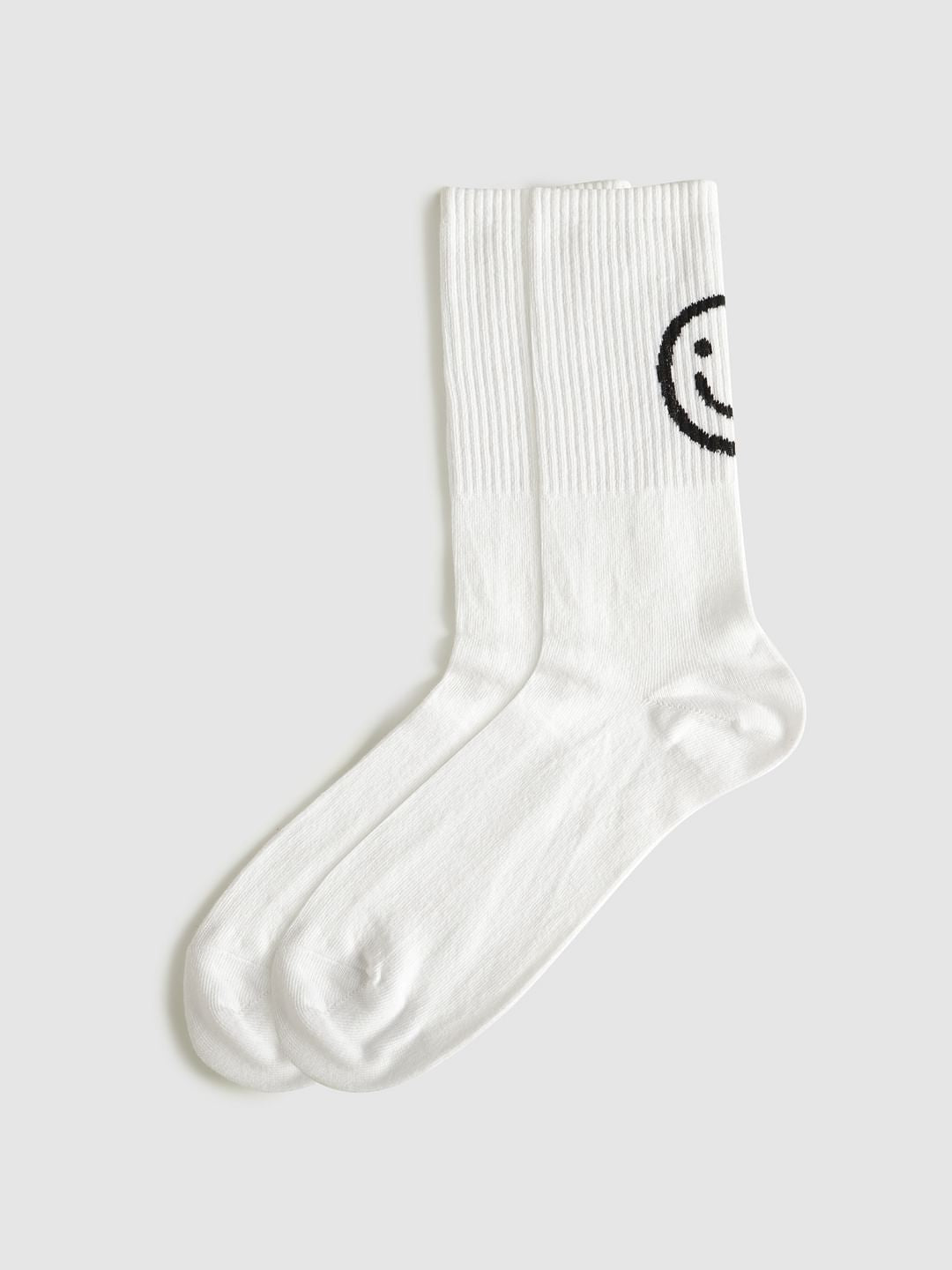 Pack Of Three Mid Calf Length Socks - White, Black, White & Black