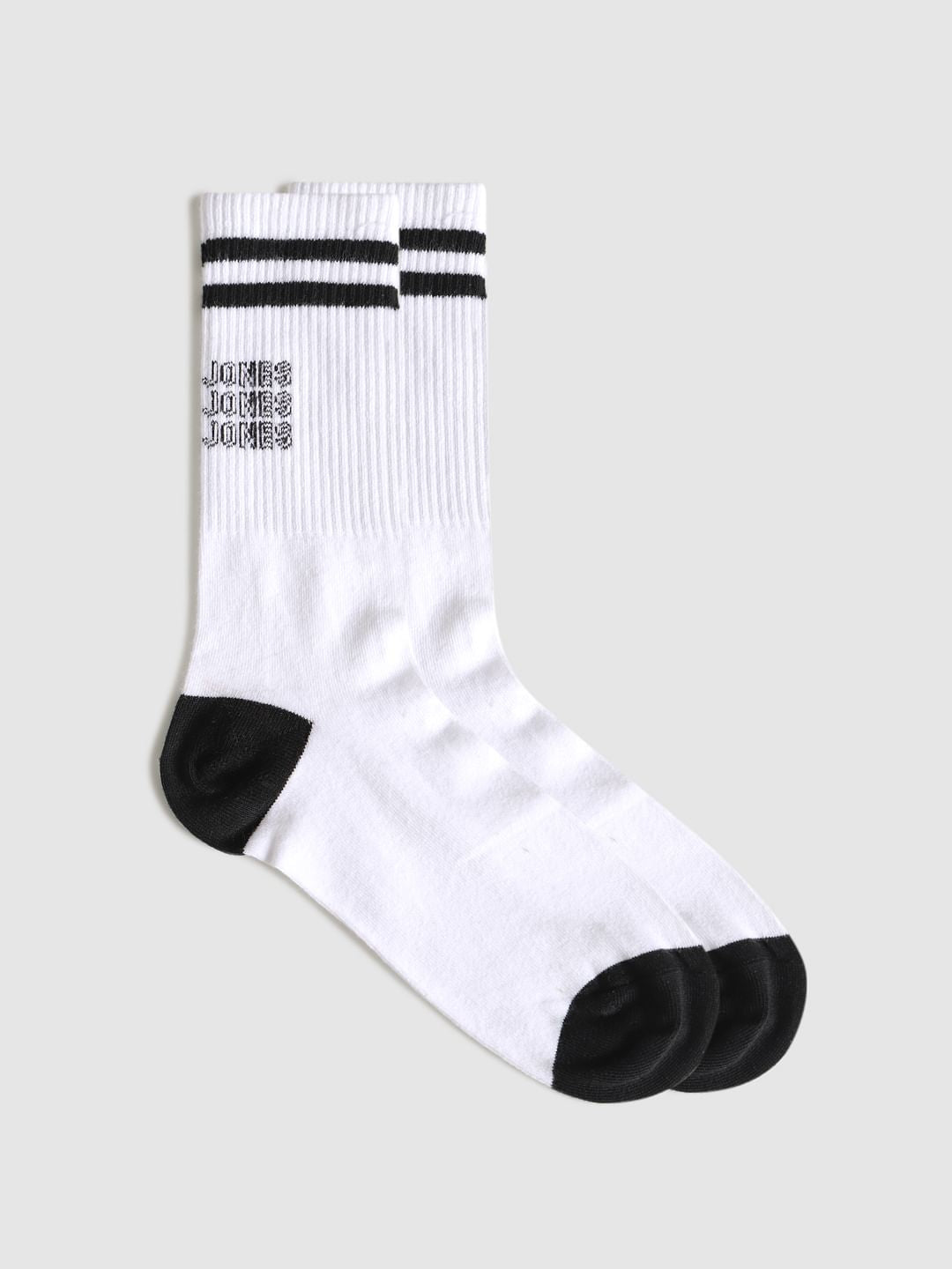 Pack Of Three Mid Calf Length Socks - White, Black, White & Black