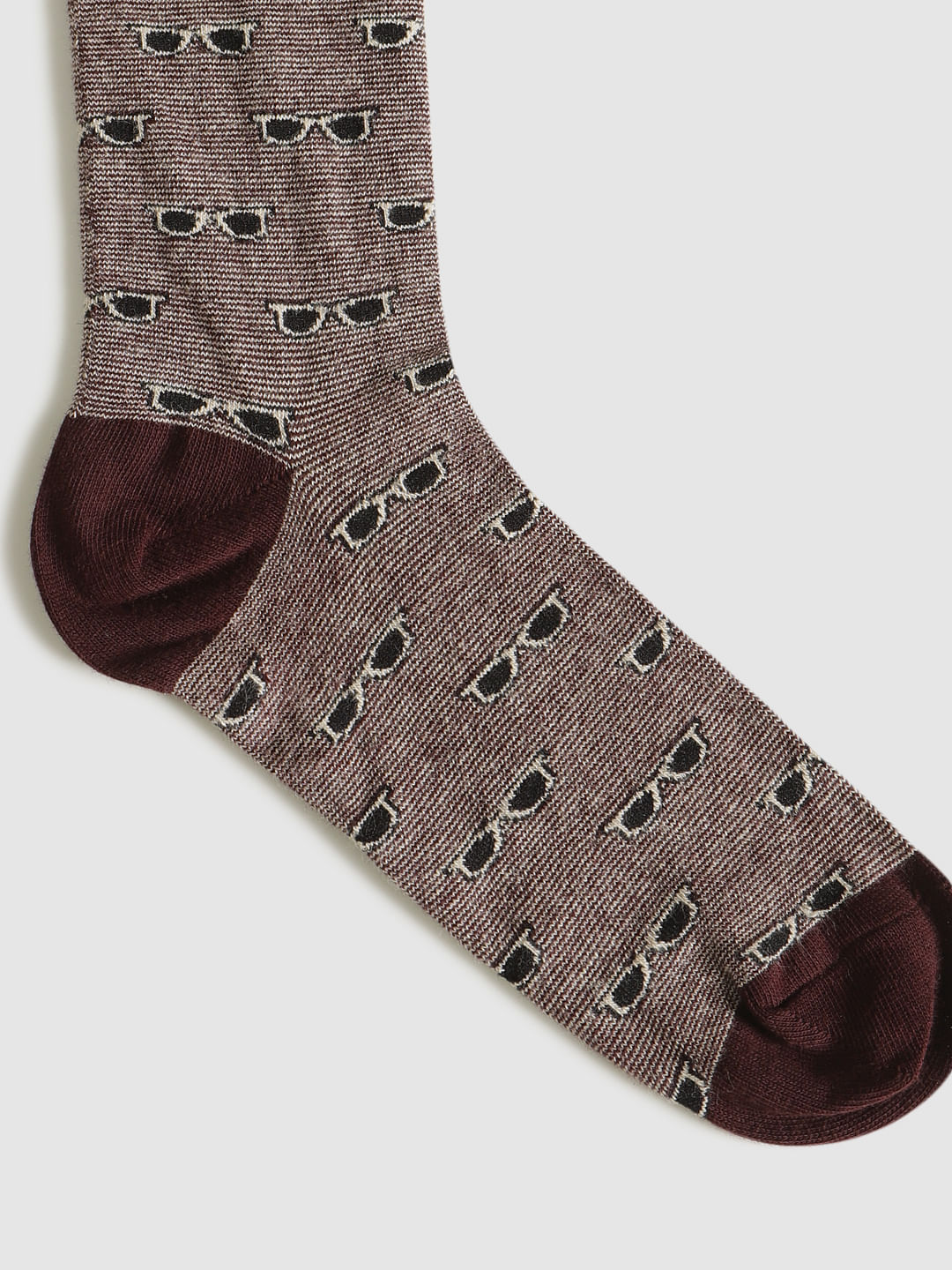 Pack Of Three Printed Mid Calf Length Socks