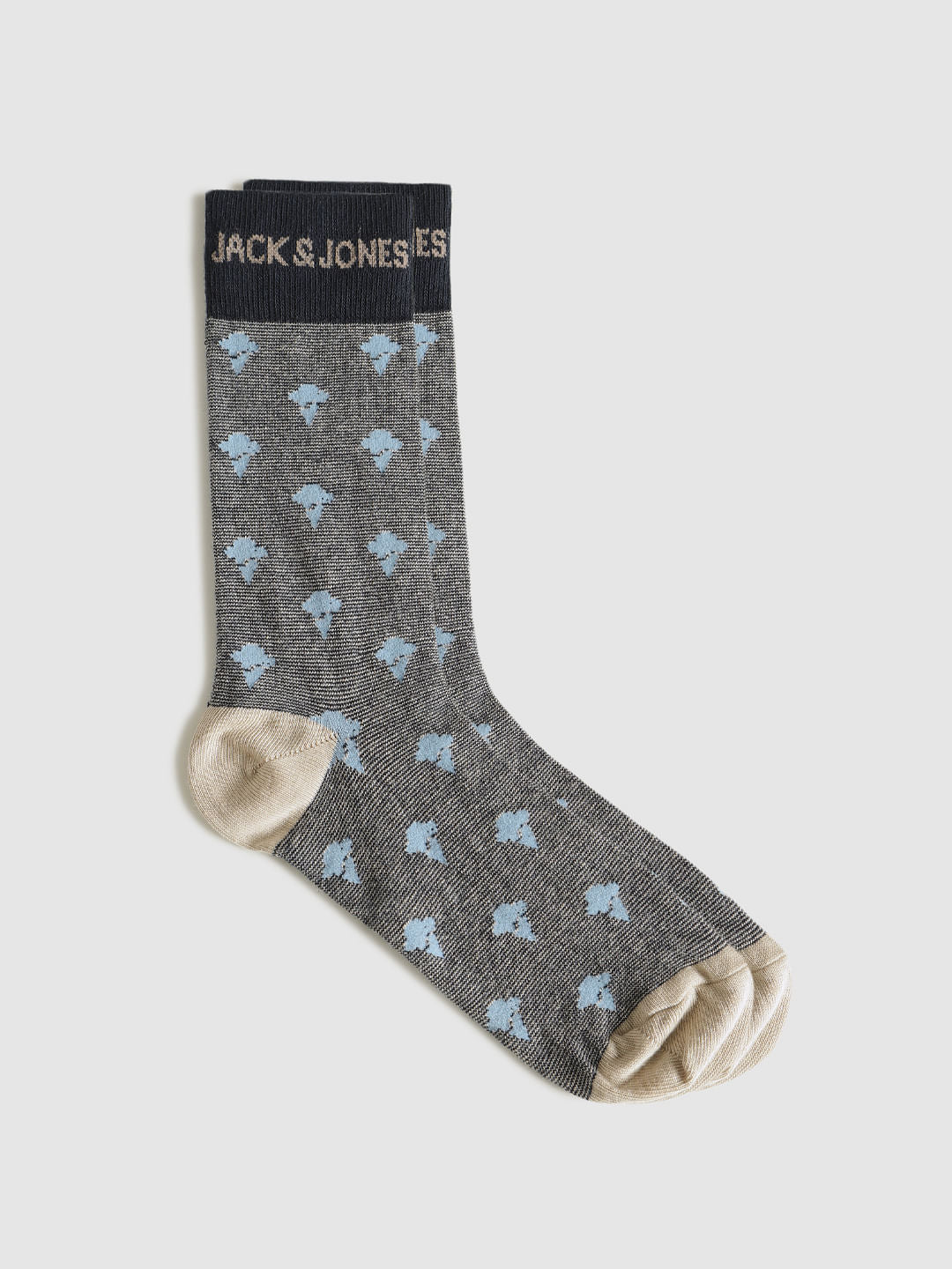 Pack Of Three Printed Mid Calf Length Socks