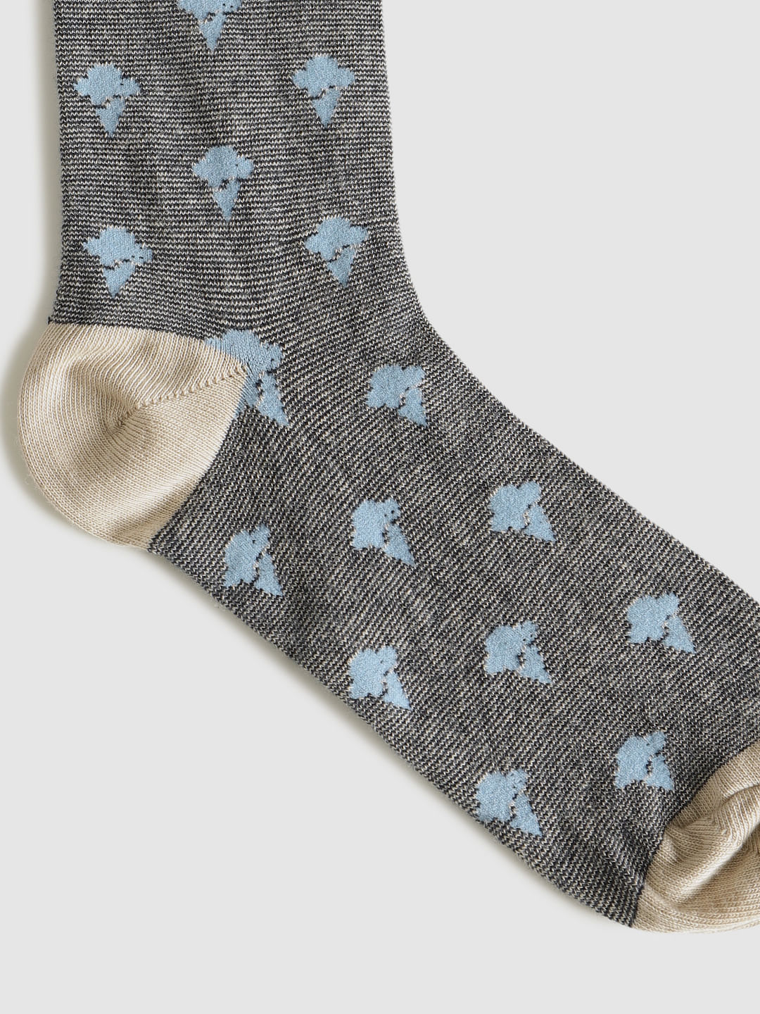 Pack Of Three Printed Mid Calf Length Socks