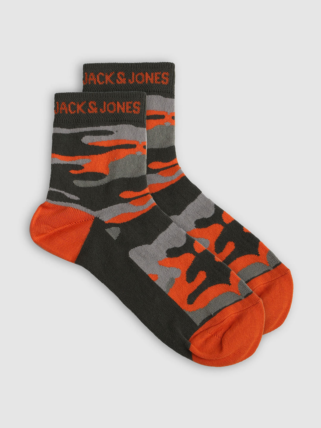 Green Camo Print Mid Calf Length Socks - ONE