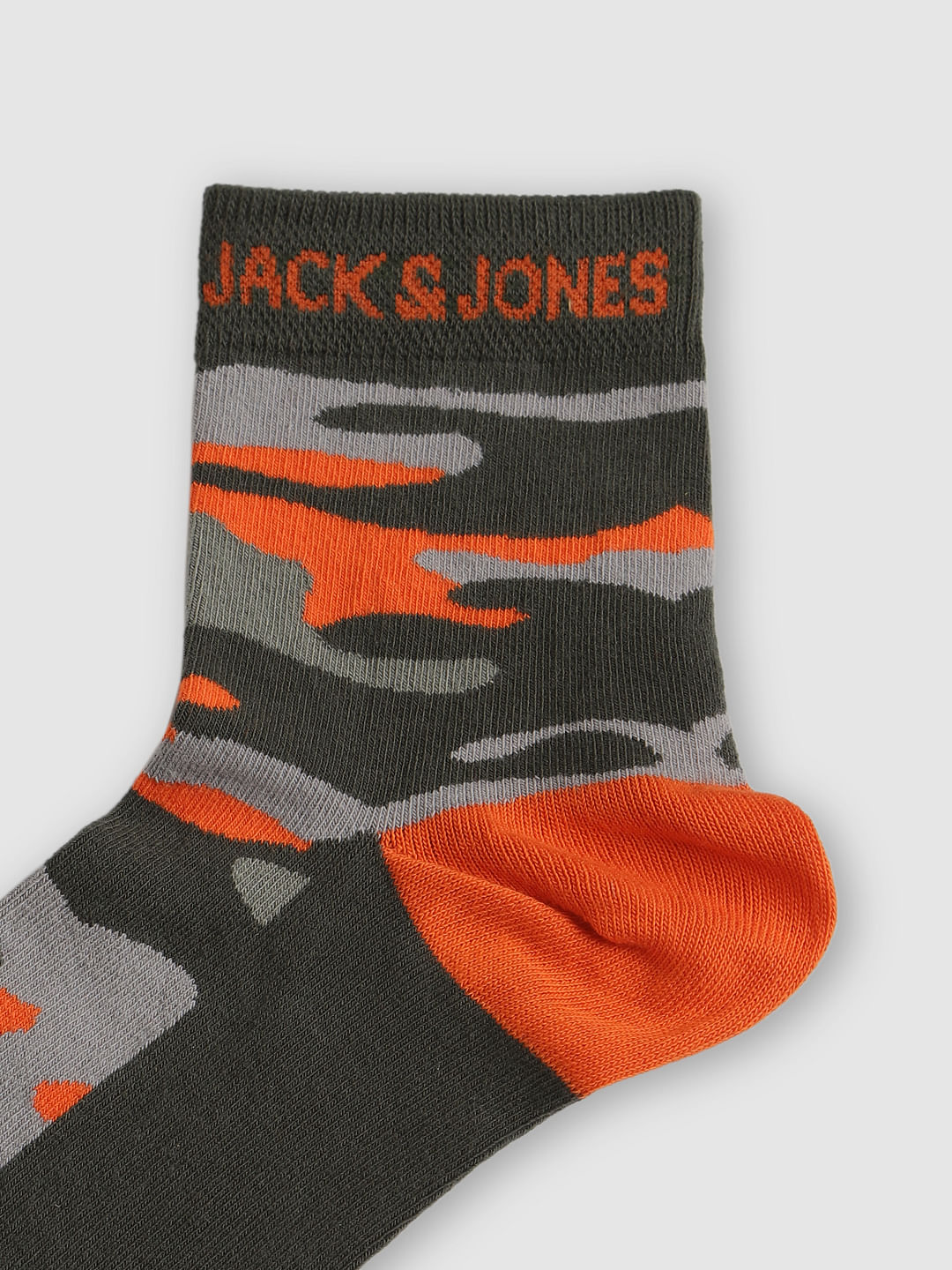 Green Camo Print Mid Calf Length Socks