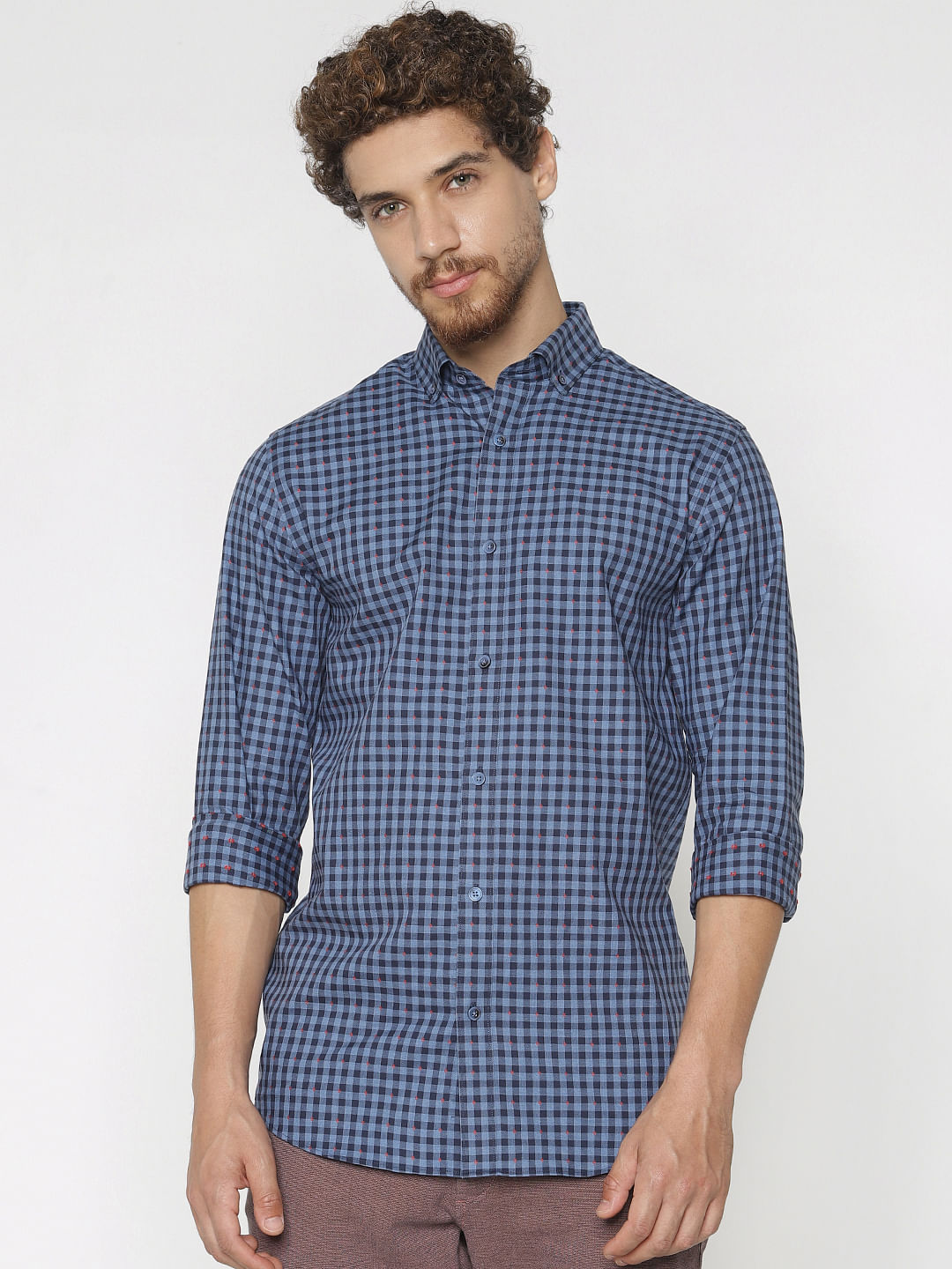 Blue Checks Full Sleeves Shirt