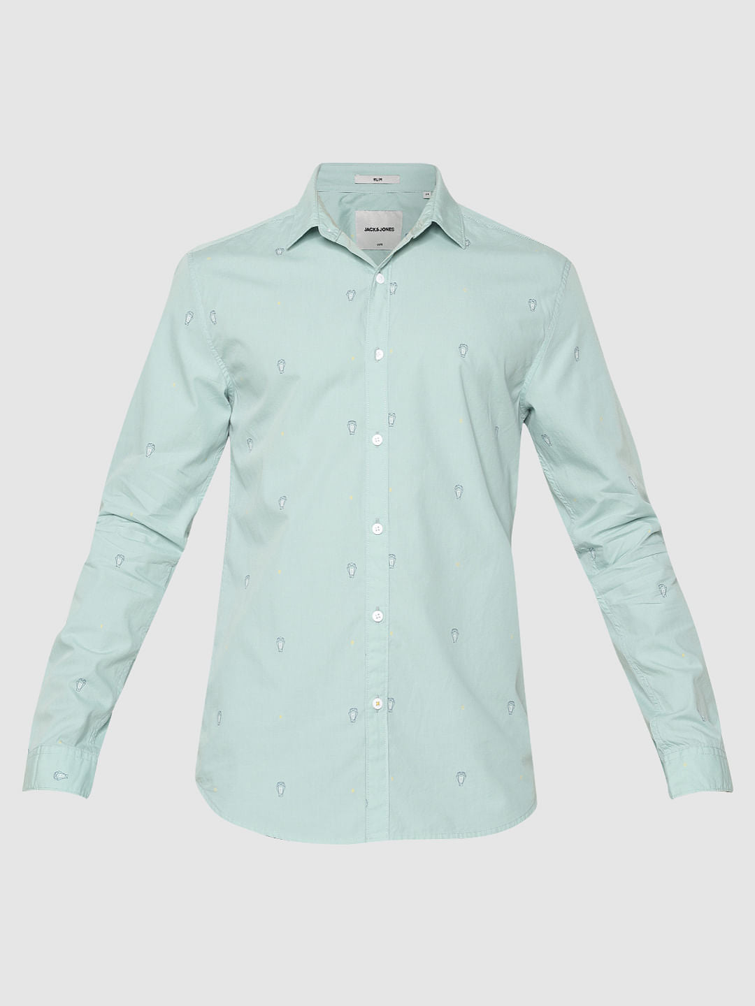 Blue Printed Full Sleeves Shirt