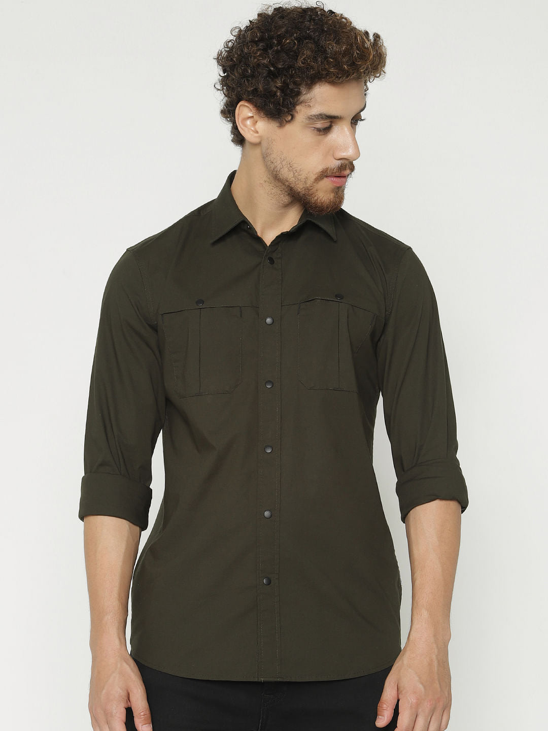 Green Full Sleeves Shirt